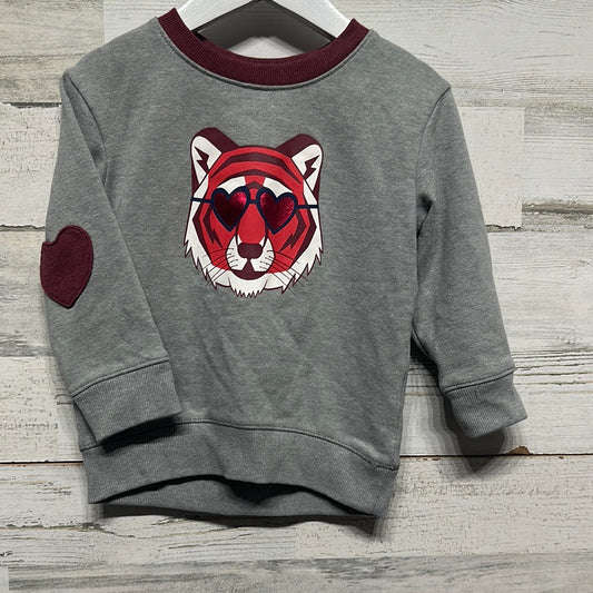 Boys Size 2t Cat and Jack Tiger Sweatshirt - Good Used Condition