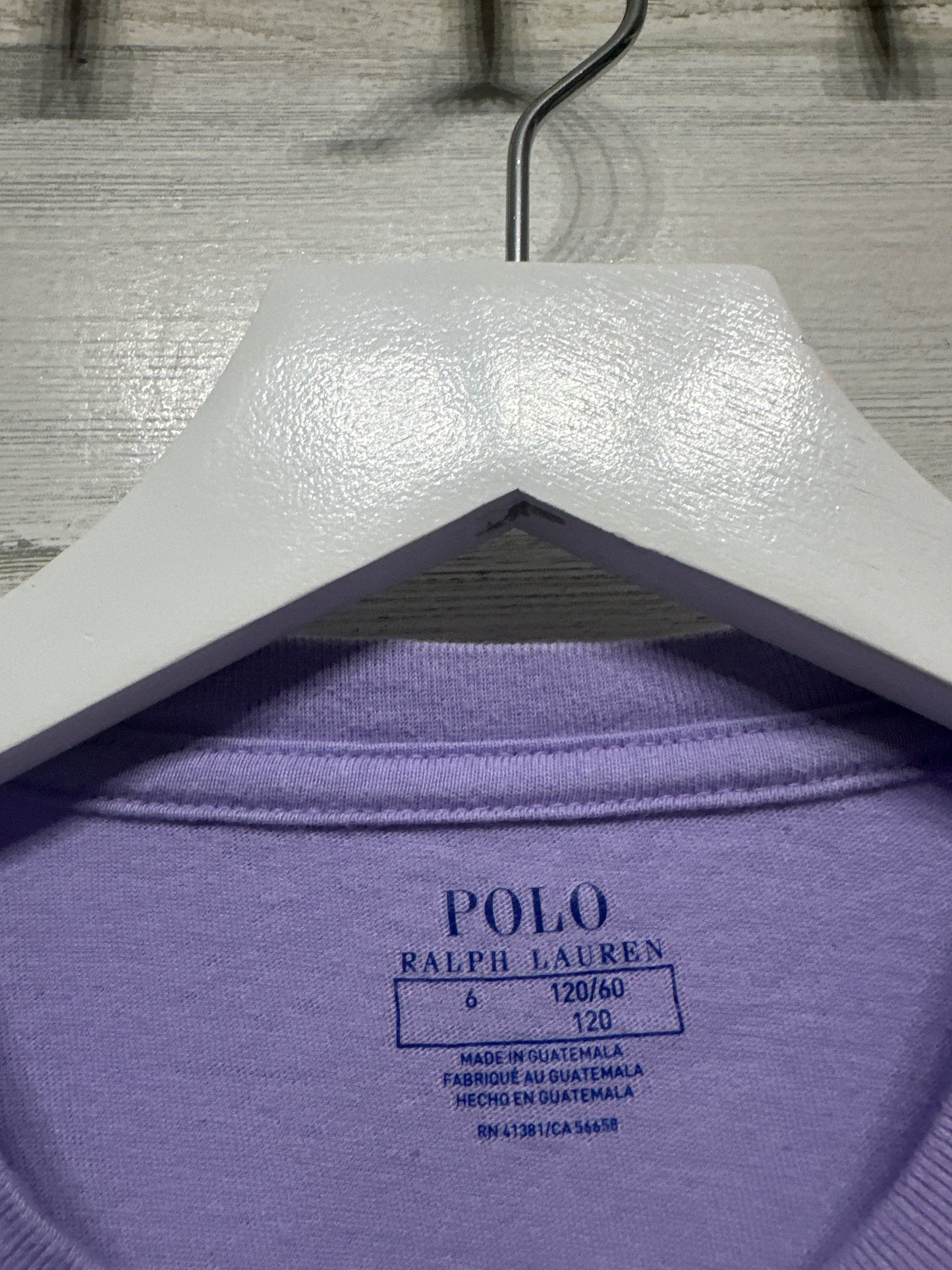 Size 6 Polo Ralph Lauren Purple T-Shirt - Play Condition*