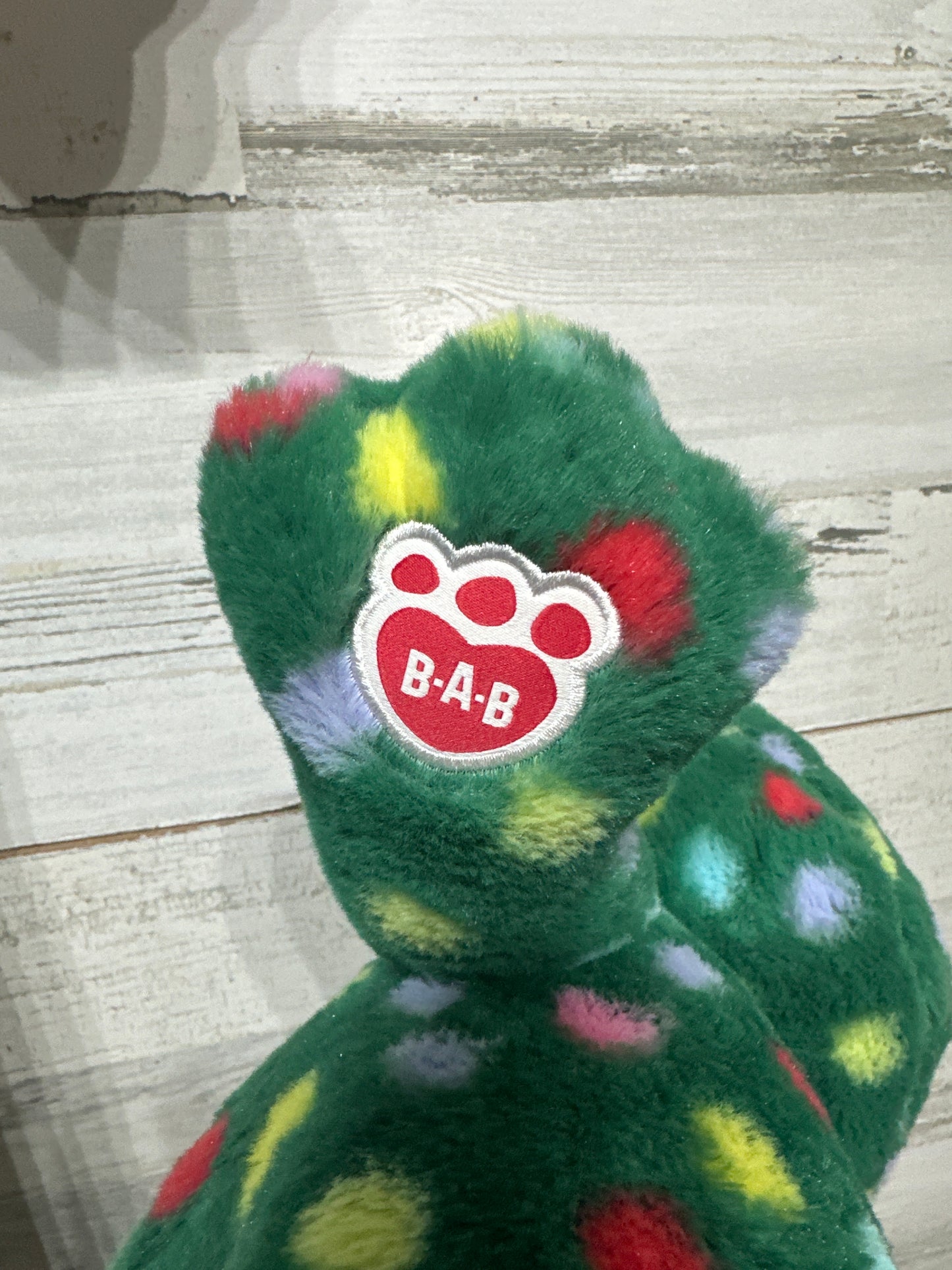 Build a Bear BAB Green Polka Dot Christmas Holiday Frog Jolly Jumps 2022 - Very Good Used Condition