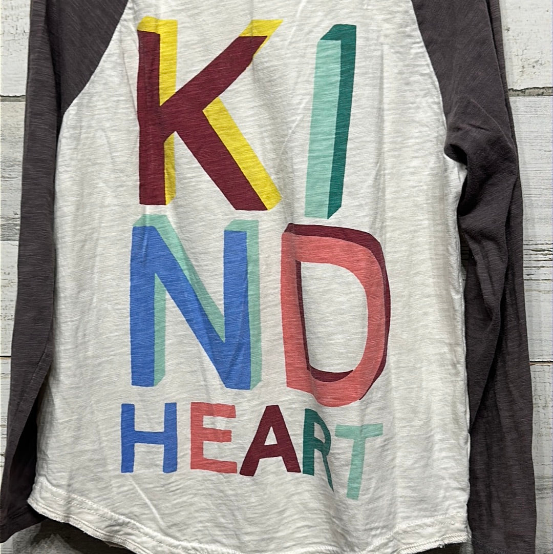 Girls Size Medium (Size 8) Peek Girls Kind Heart Shirt - Good Used Condition