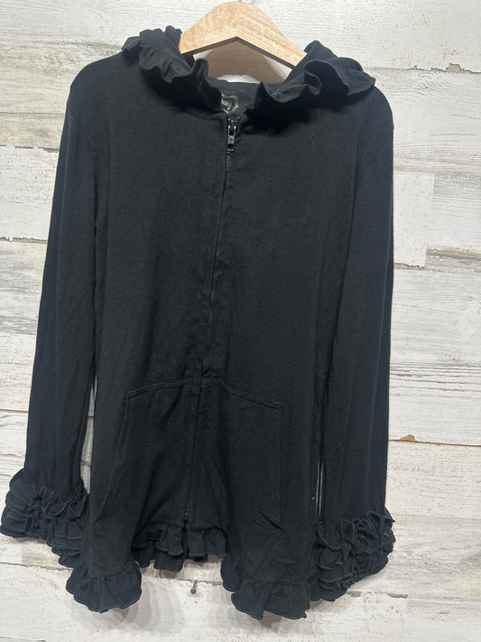 Size 8 Sew Sassy Black Ruffle Jacket - Very Good Used Condition