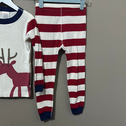 Boys Size 5 Hanna Andersson Reindeer PJ set  - good used condition