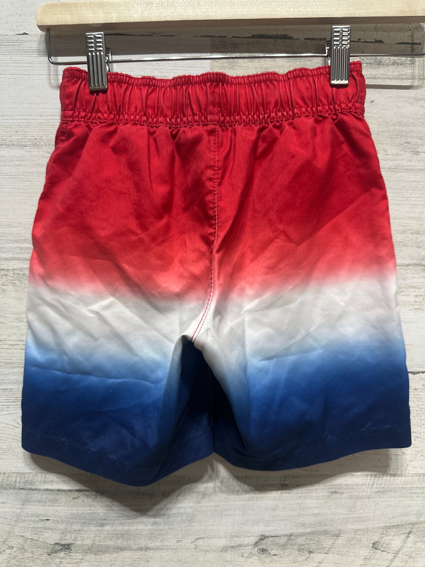Boys Size 5/6 Abercrombie Kids Red White and Blue Swim Trunks - Good Used Condition