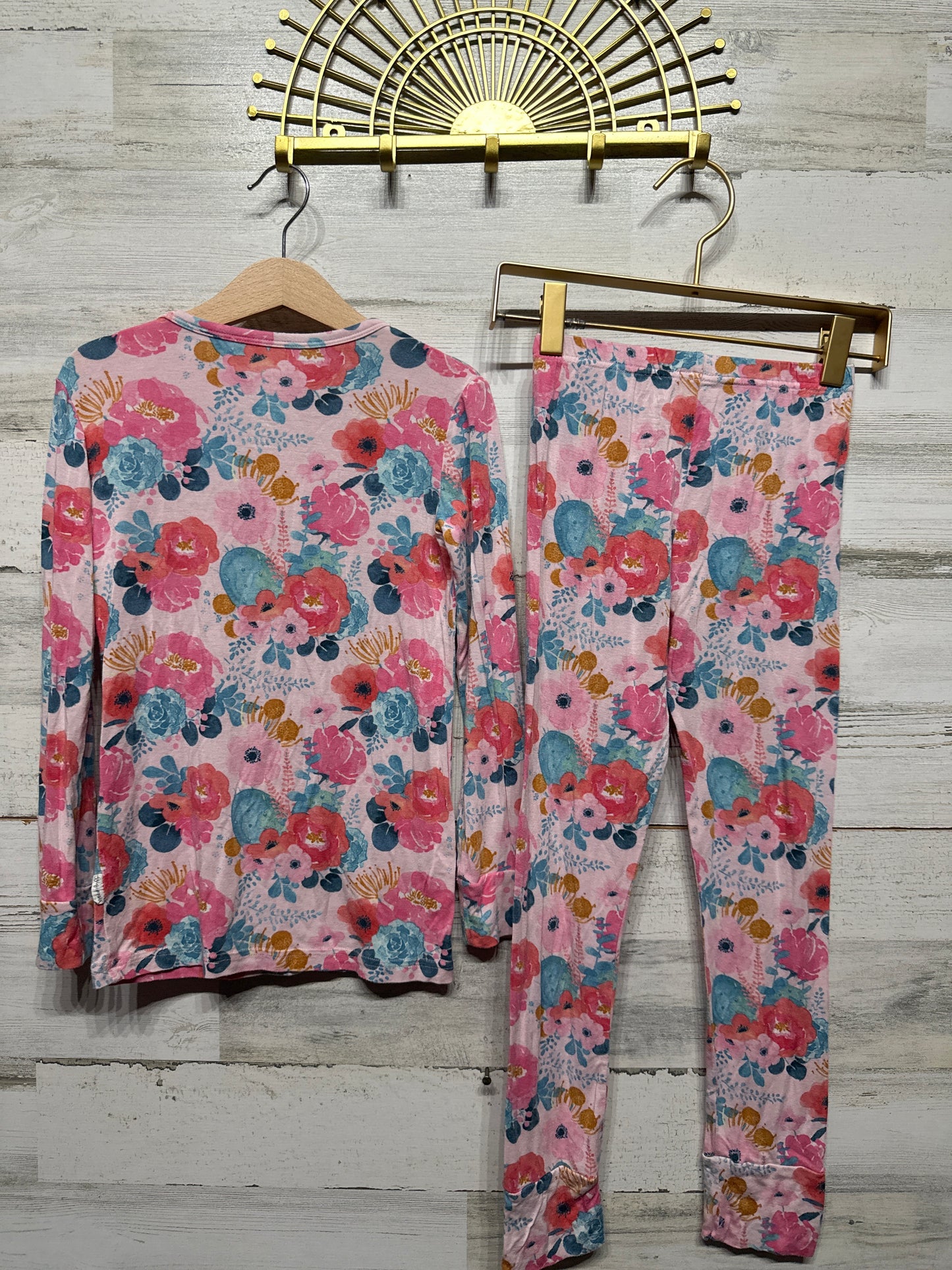 Bamboo Gigi & Max Floral Pajama Set - Girls Size 8 - Good Used Condition