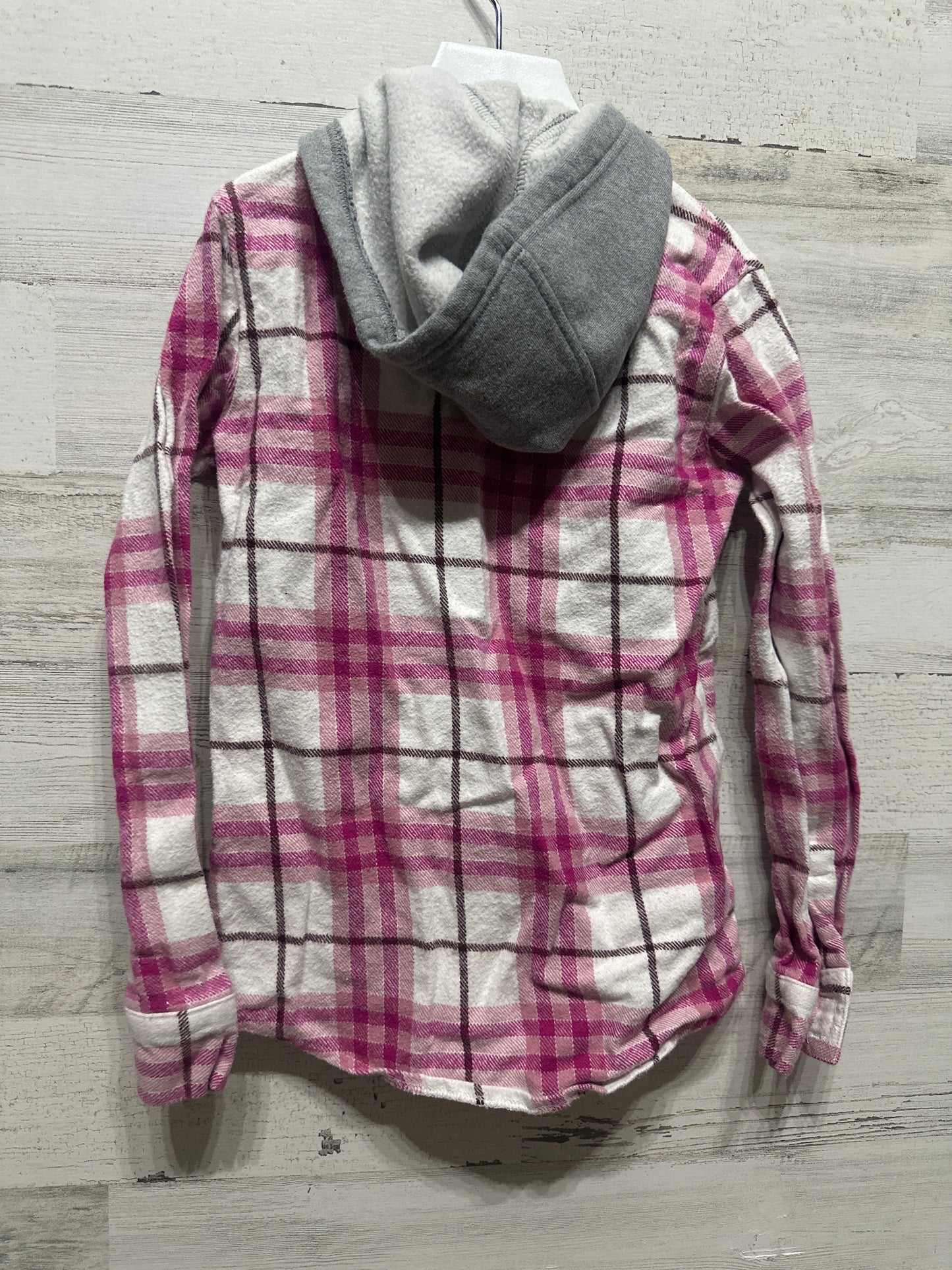 Girls Size XS (Fits like 5/6) Shyanne Plaid Flannel Shacket - Good Used Condition