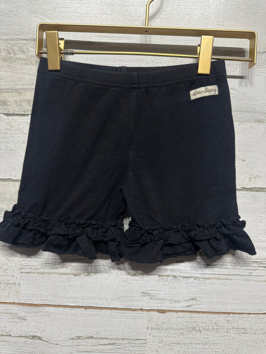 Size 8 Sew Sassy Black Ruffle Shorts - Good Used Condition