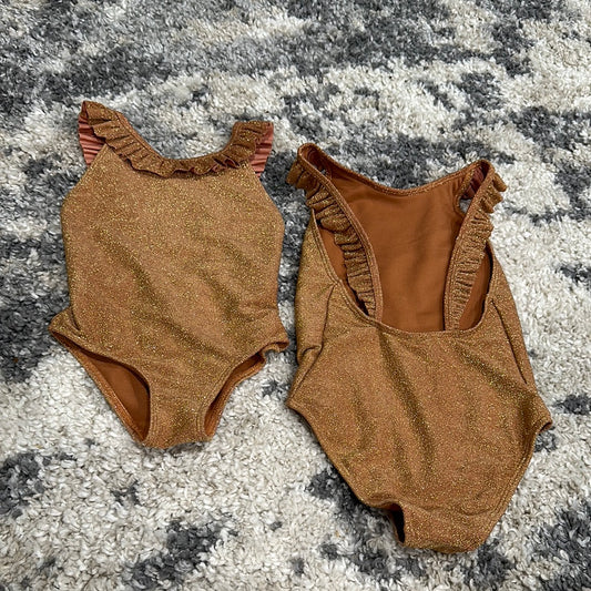 Girls Size 2-3 years terracotta shimmer Rylee and Cru Swim - new with tags