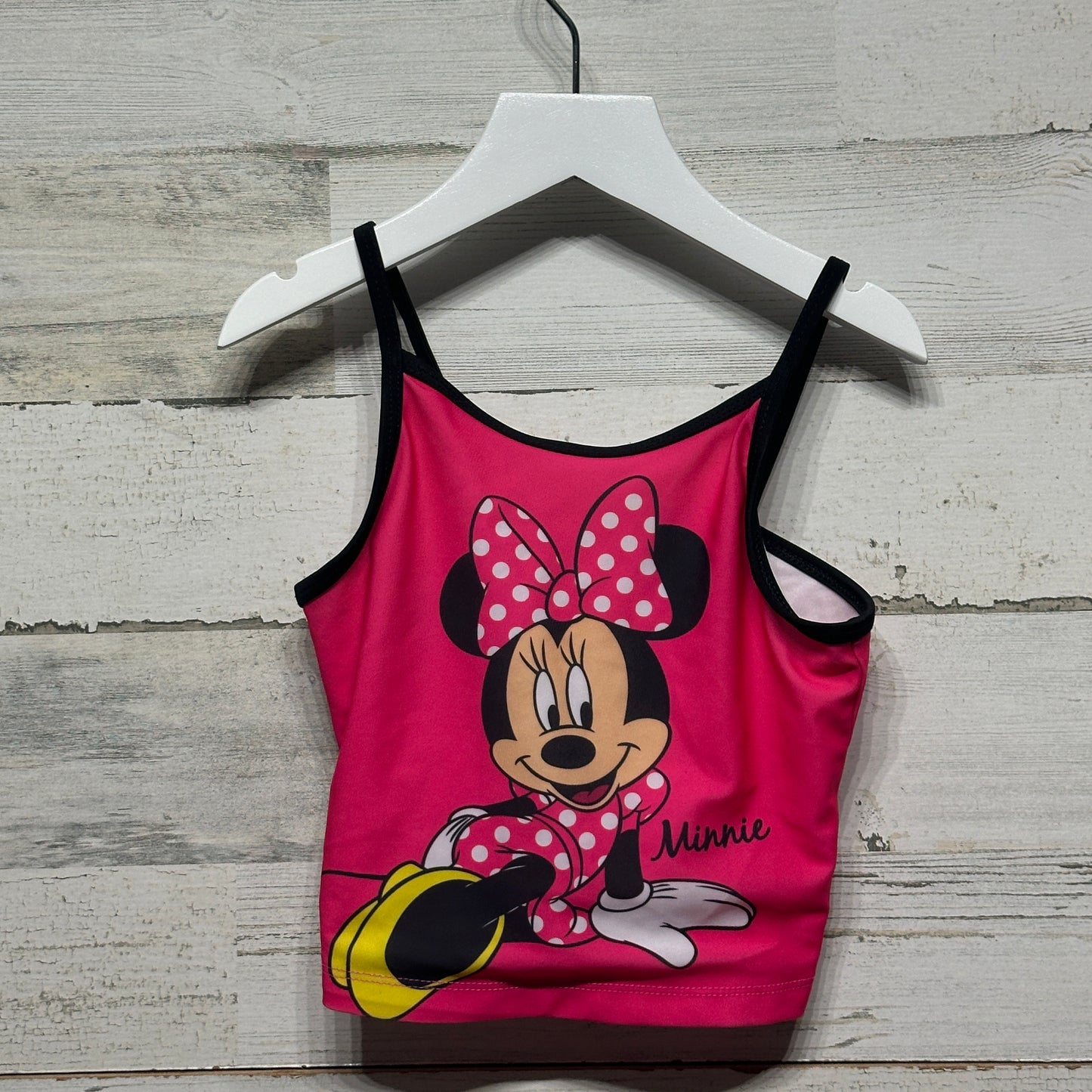Girls Size 6/6x Disney Minnie Mouse Swim Top - Good Used Condition