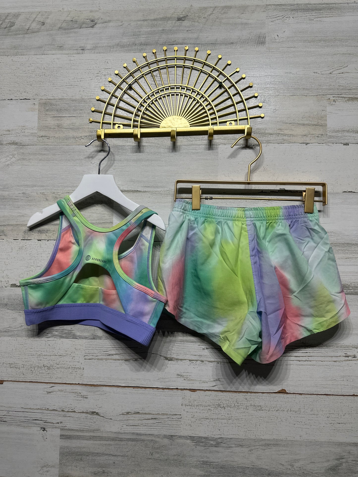 Size 10/12 Medium Adidas Aeroready Activewear Outfit Set (2 pieces) - Very Good Used Condition