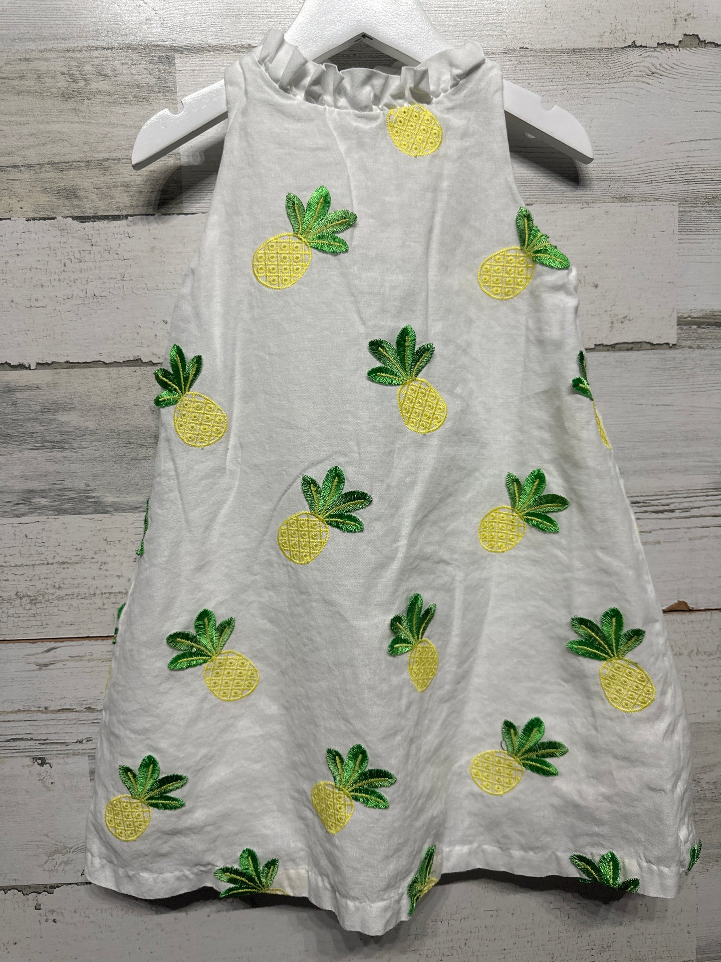 Size 5 Janie and Jack Embroidered Pineapple Dress - Very Good Used Condition