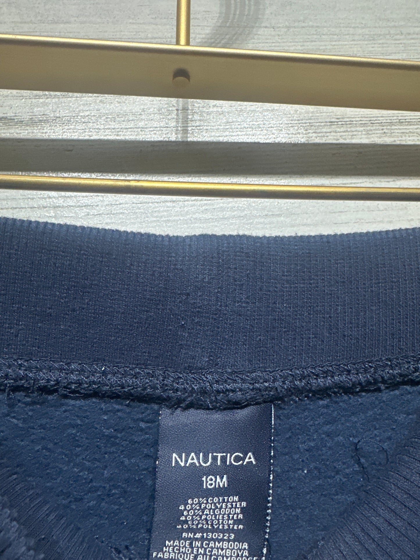 Boys Size 18m Nautica Navy Blue Sweatpants - Very Good Used Condition