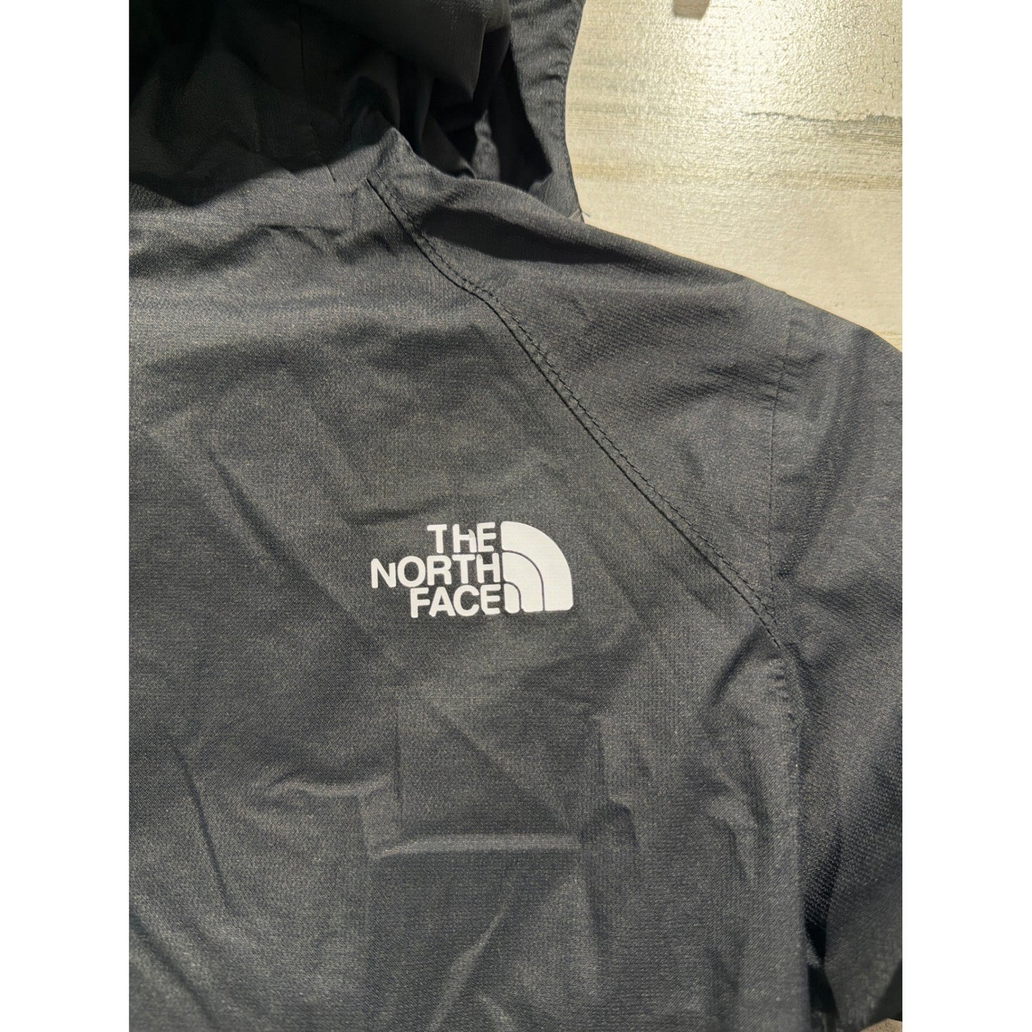 The North Face DryVent Jacket Girls S 7/8 Black Grey Hooded Gorpcore GUC6