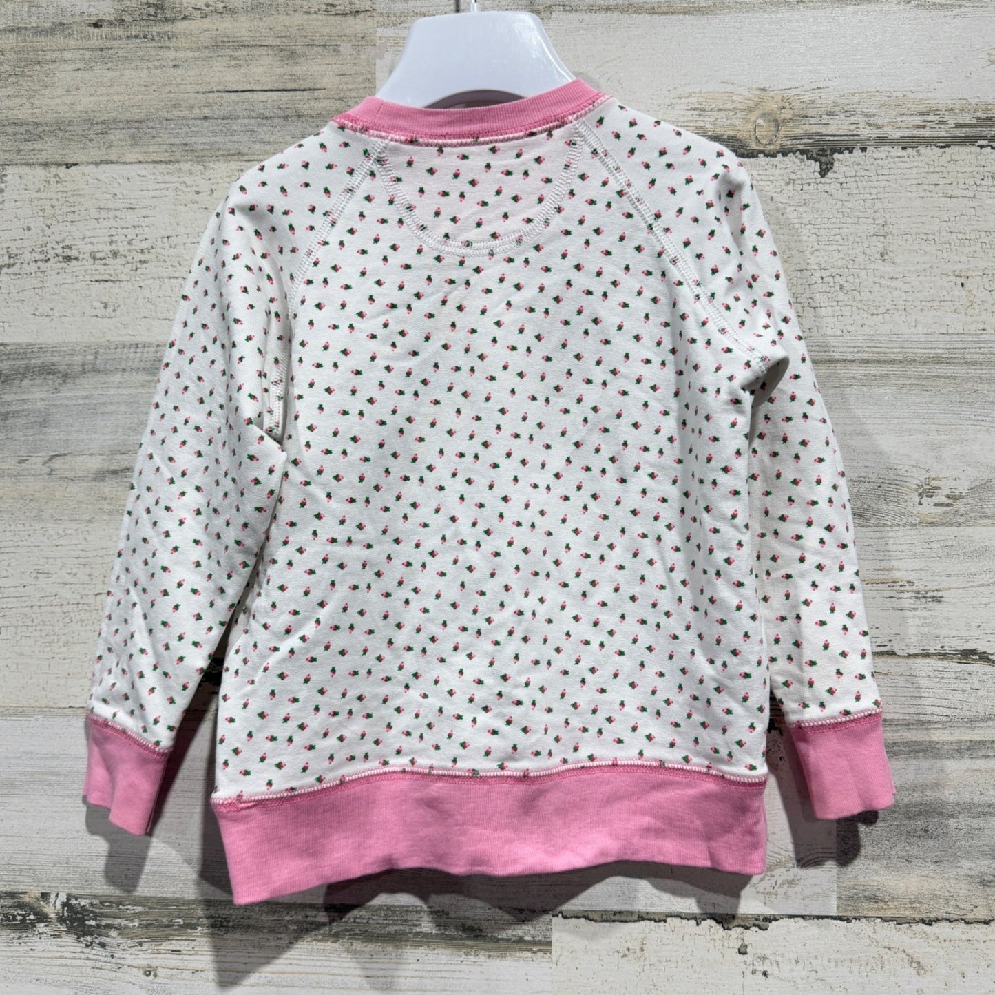 The Beaufort Bonnet Company Sweatshirt Girls 3T White Pink Floral Preppy *Flawed3