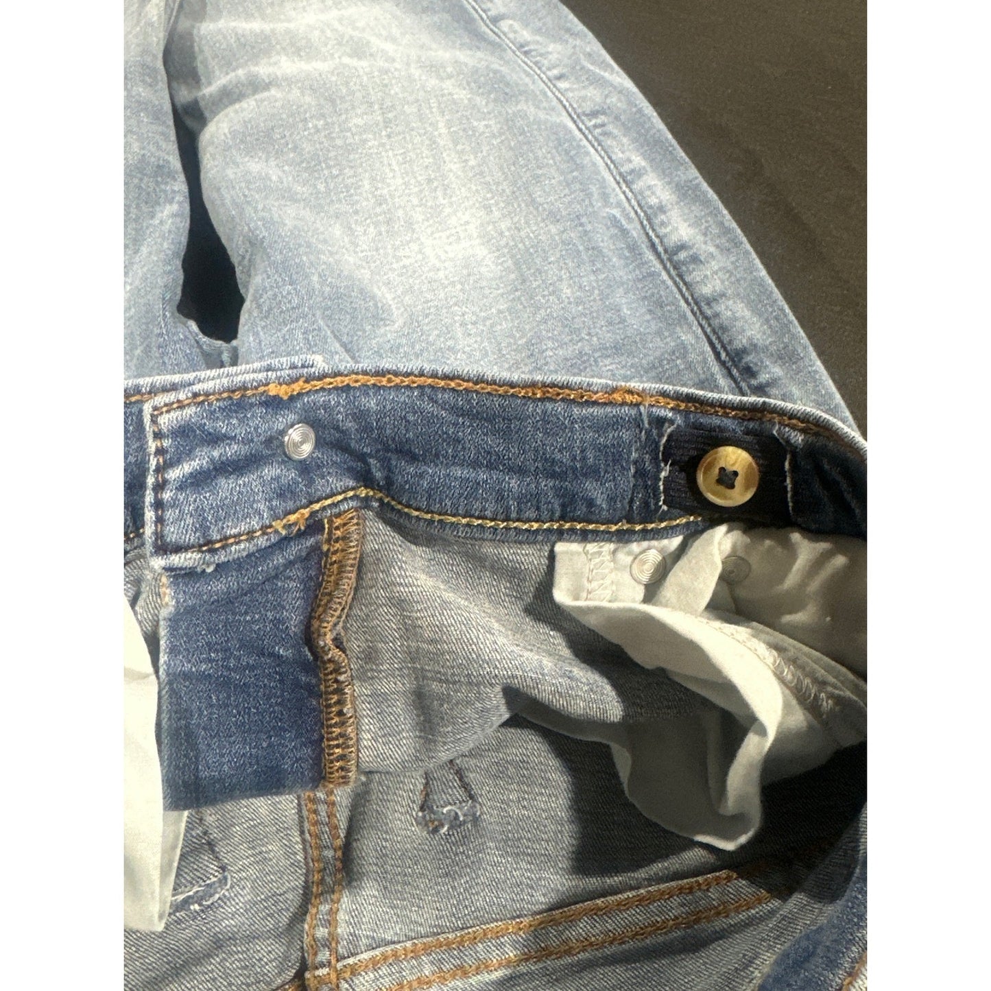 Abercrombie Straight Jeans Boys 11/12 Short Light Blue Denim EUC7