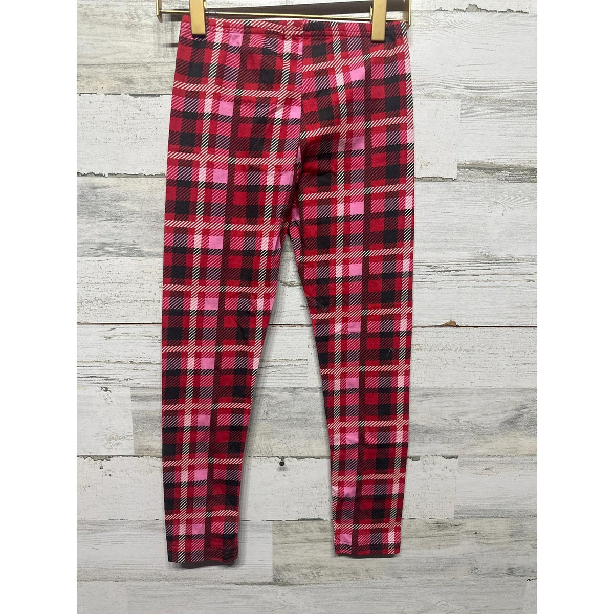 Haven Girl Leggings Girls Size 10 Red Pink Plaid Check Holiday NWT2