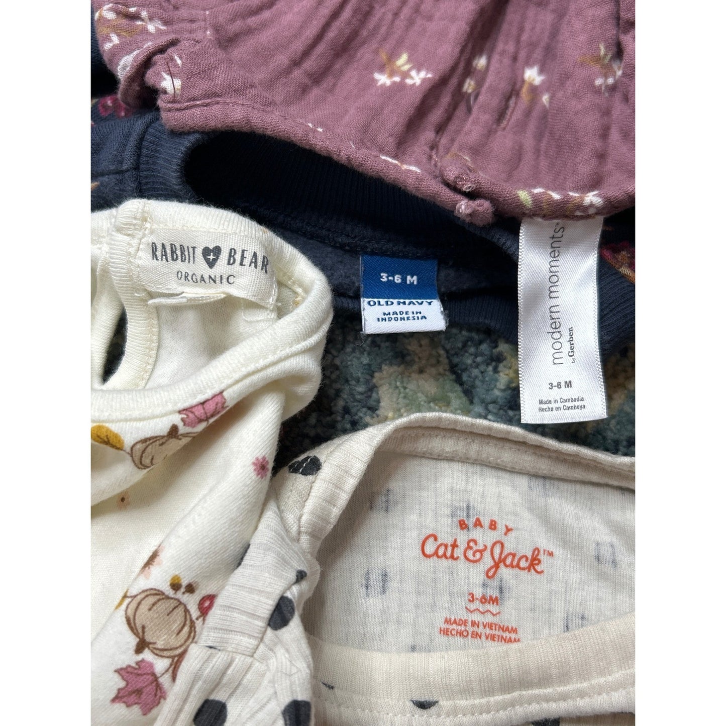 Modern Moments Old Navy Cat & Jack Girls 3-6M Bundle Long Sleeve Lot5