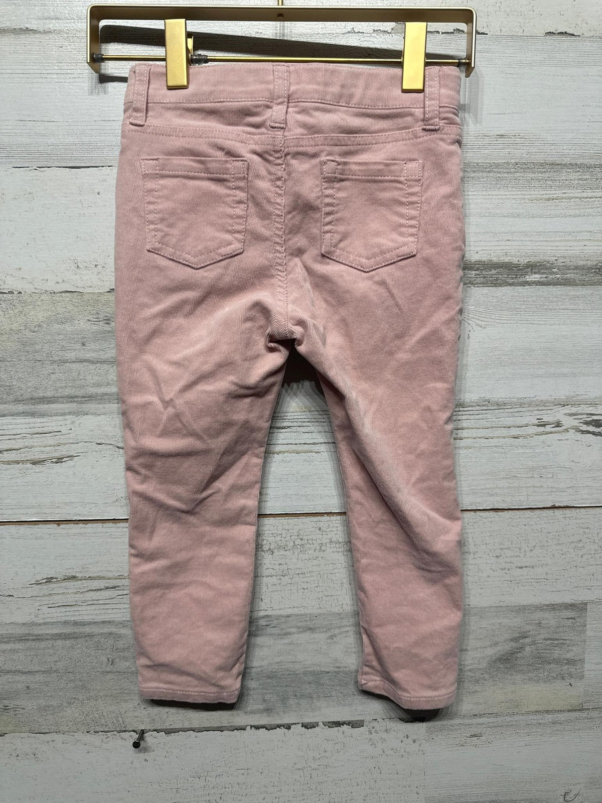 Janie and Jack Corduroy Pants Girls 4 Pink Skinny Stretch EUC1