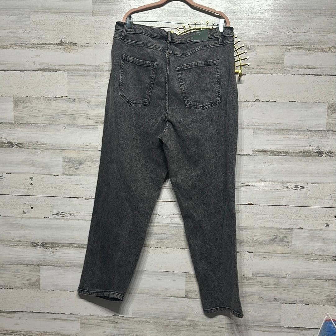 Wild Fable Straight Jeans Women 17 Gray Acid Wash Super High Rise Grunge NWT3