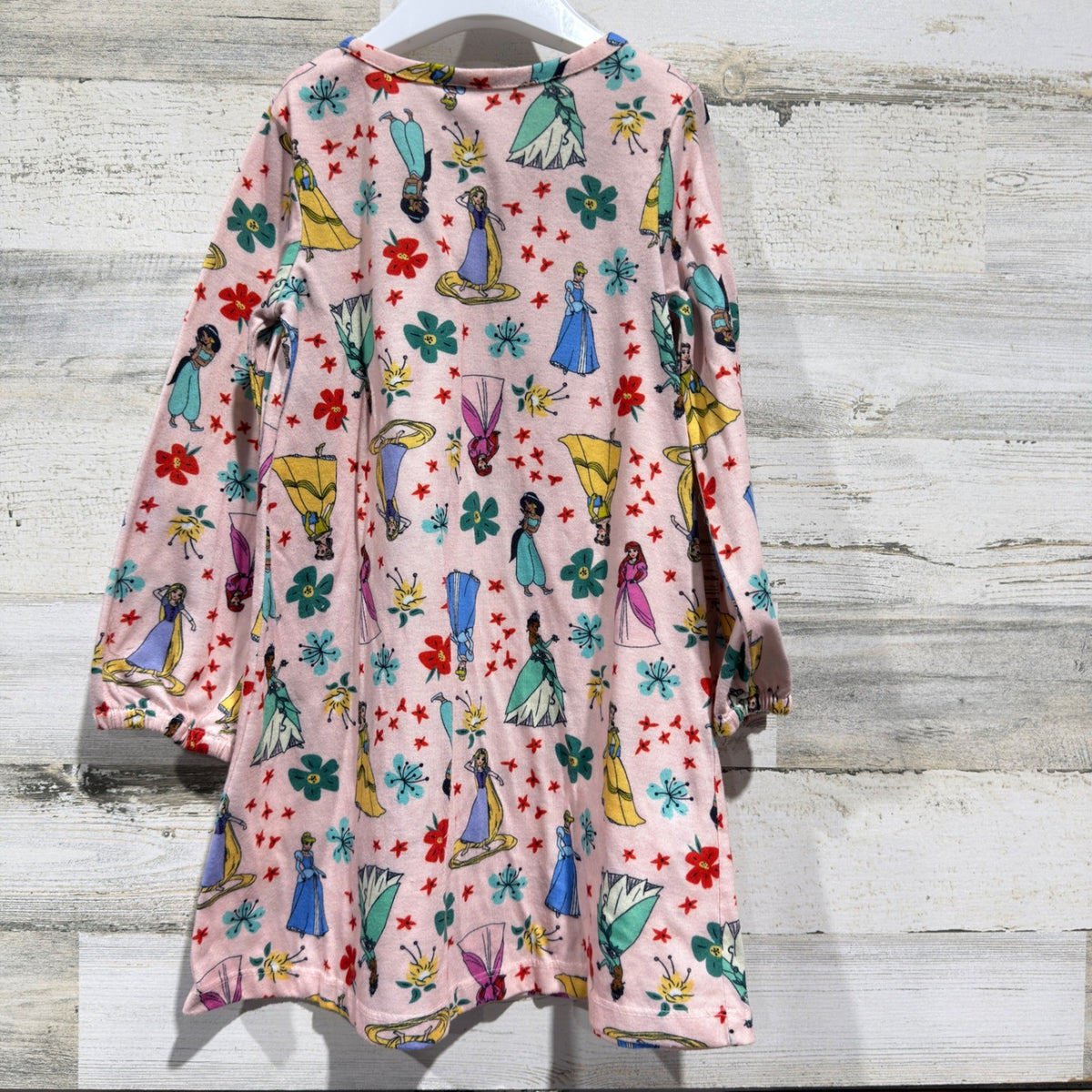 Hanna Andersson Disney Princess Nightgown Girls 5 Pink Long Sleeve4