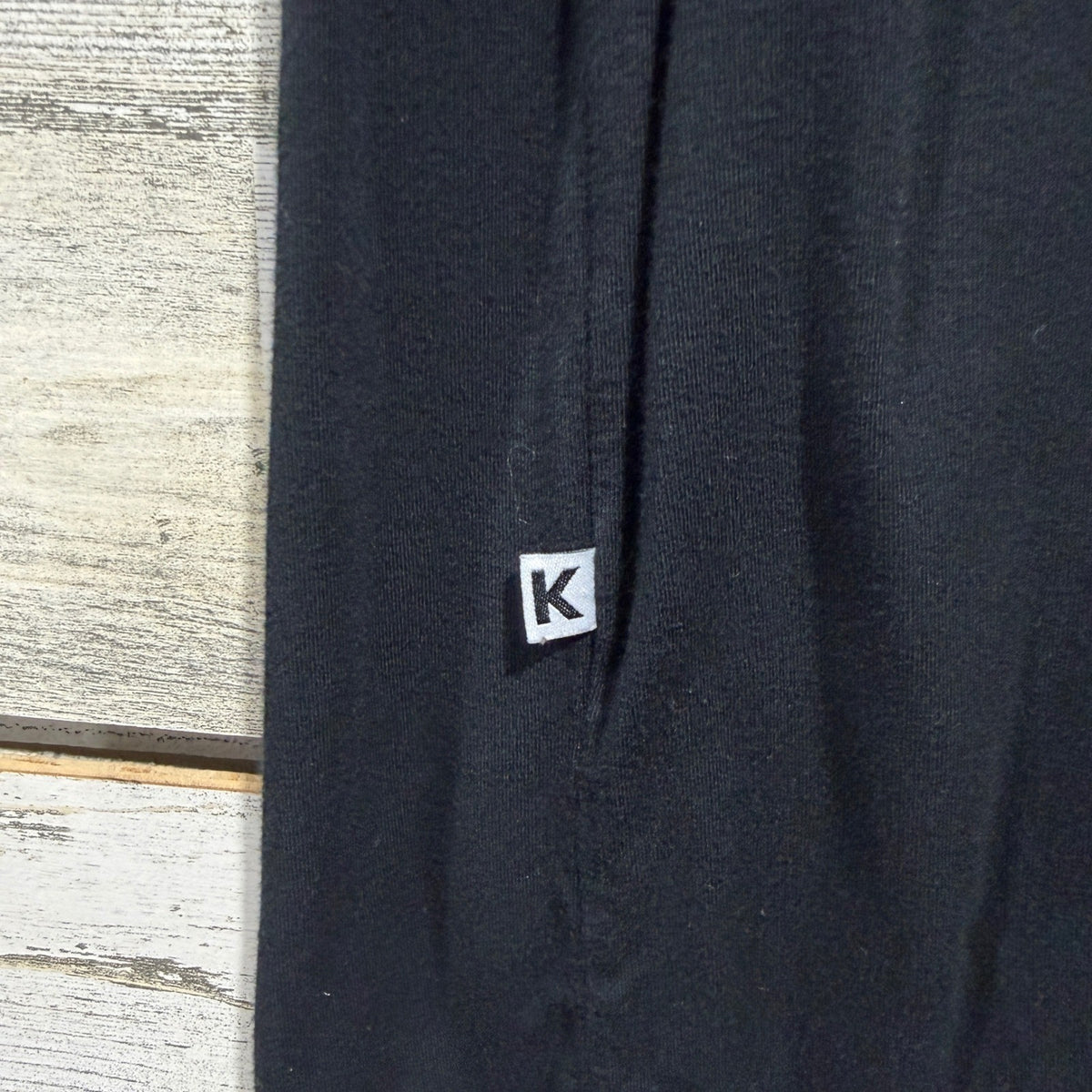 Kickee V-Neck Shirt Mens L Black Bamboo Viscose Spandex Basic Casual EUC3