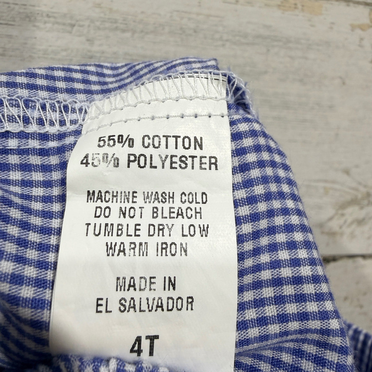 Classic Whimsy Smocked Apple Short Set Boys 4T Blue Gingham Preppy GUC*6