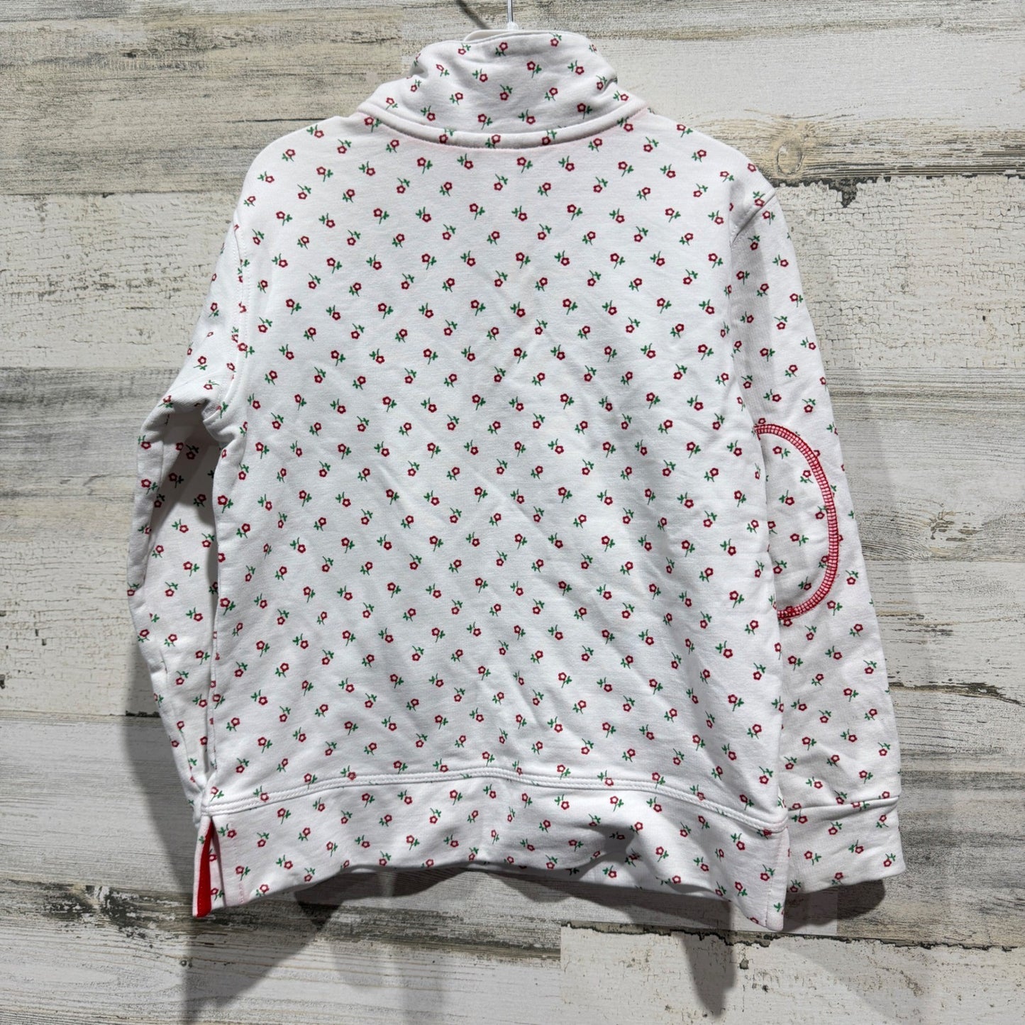 TBBC Pullover Girls 3T White Red Floral Preppy Play Condition *Flawed4