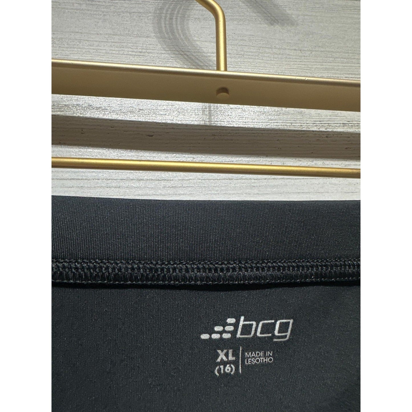 BCG Athletic Compression Shorts Girls XL 16 Black Side Pocket EUC2