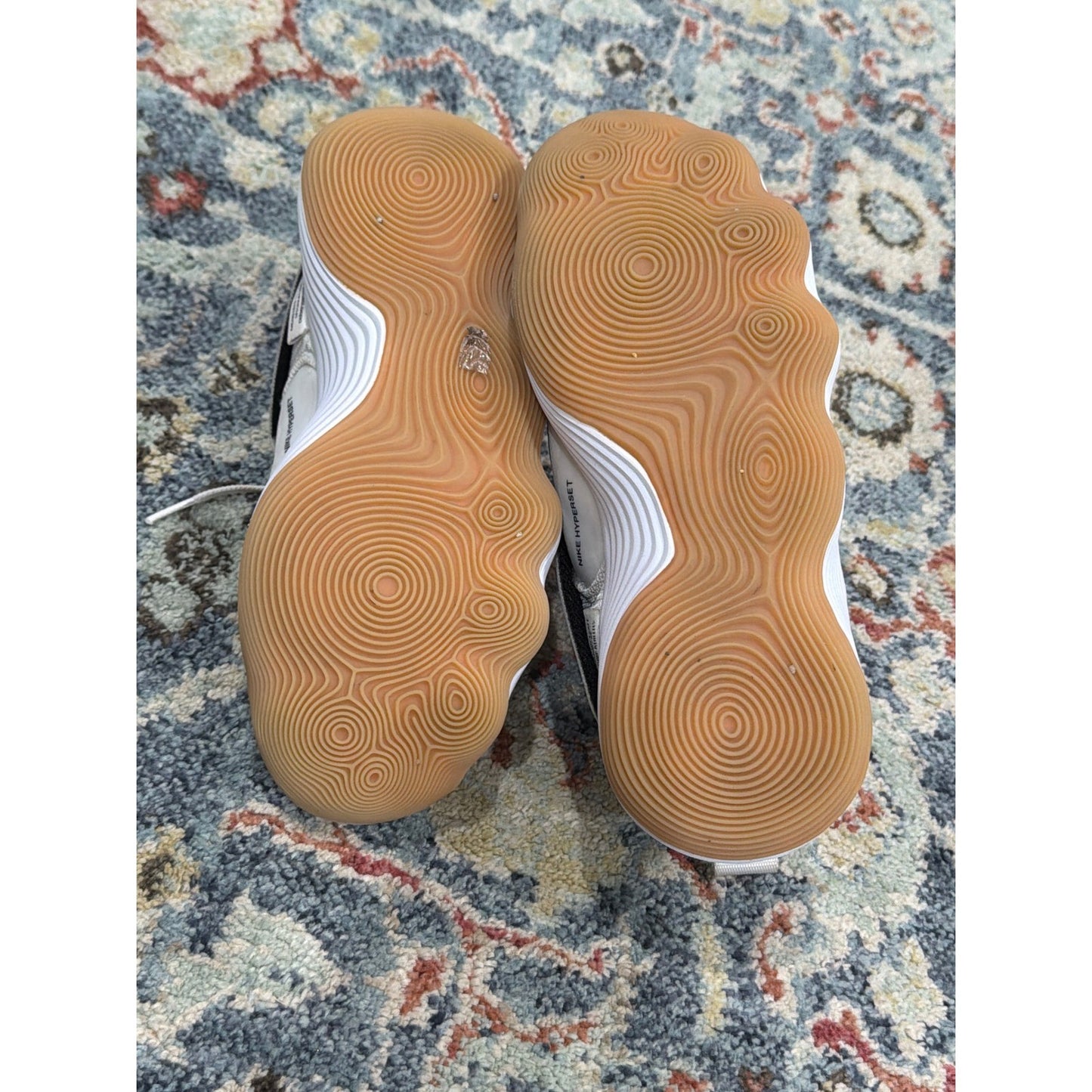 Nike React Hyperset Volleyball Shoes Women 7.5 White Black Gum Athletic8