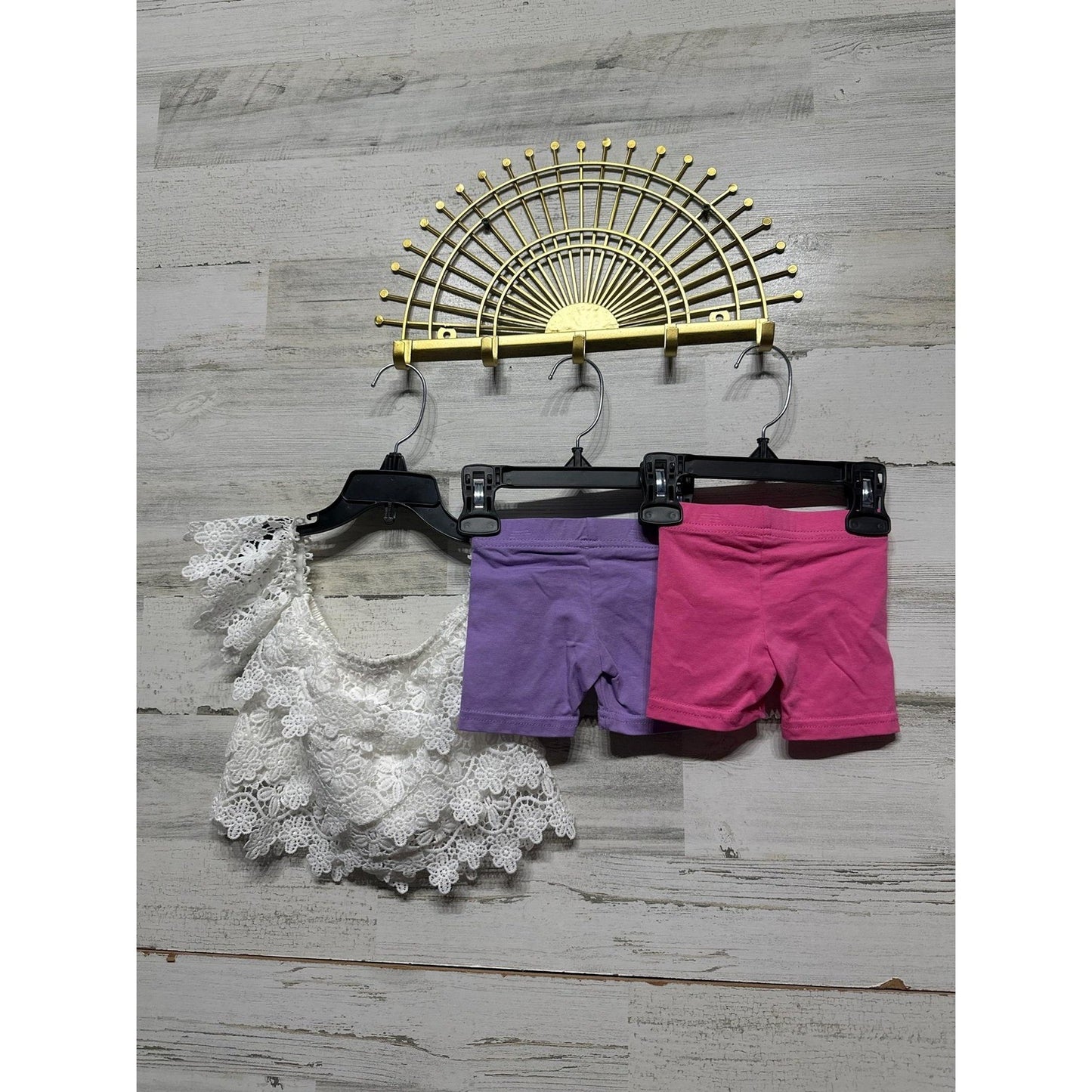 Bizzyizzy Ruisita Clothing Lot Girls 3-6M White Pink Purple Lace Boho EUC1