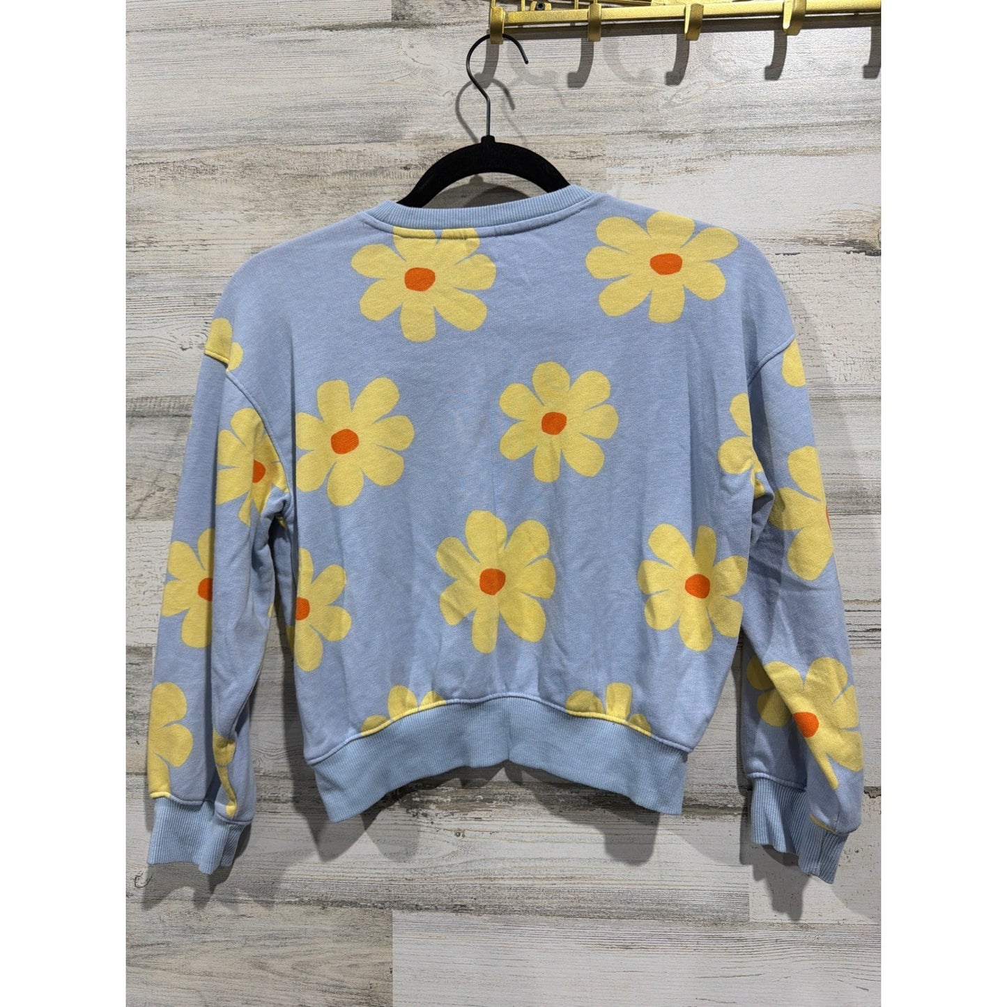 Cat & Jack Old Navy Jacket Sweatshirt Girls 8 Blue Floral Denim Bundle6