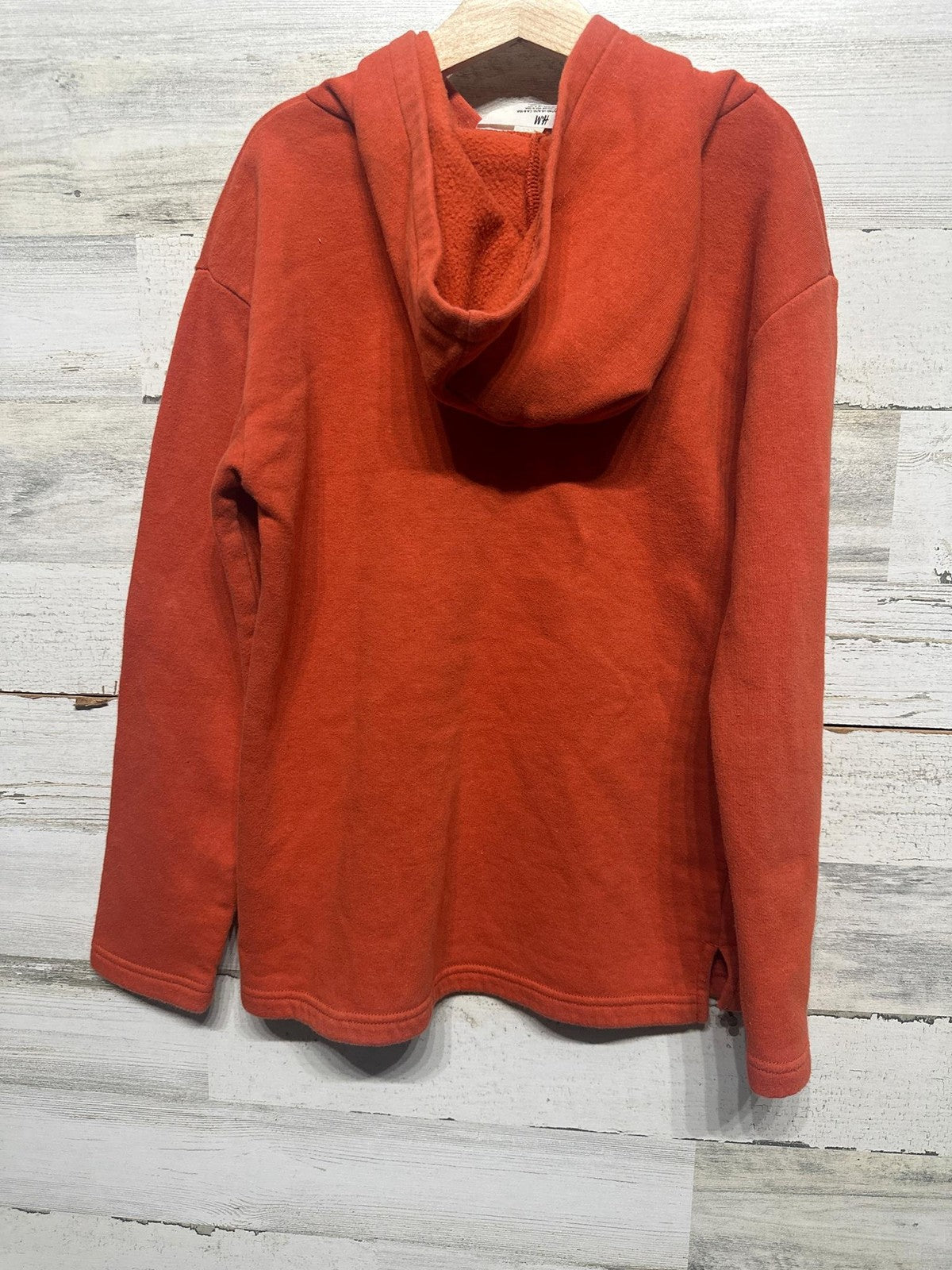 H&M Hoodie Boys 8-10 Orange Big Races Ahead Graphic Pullover EUC1