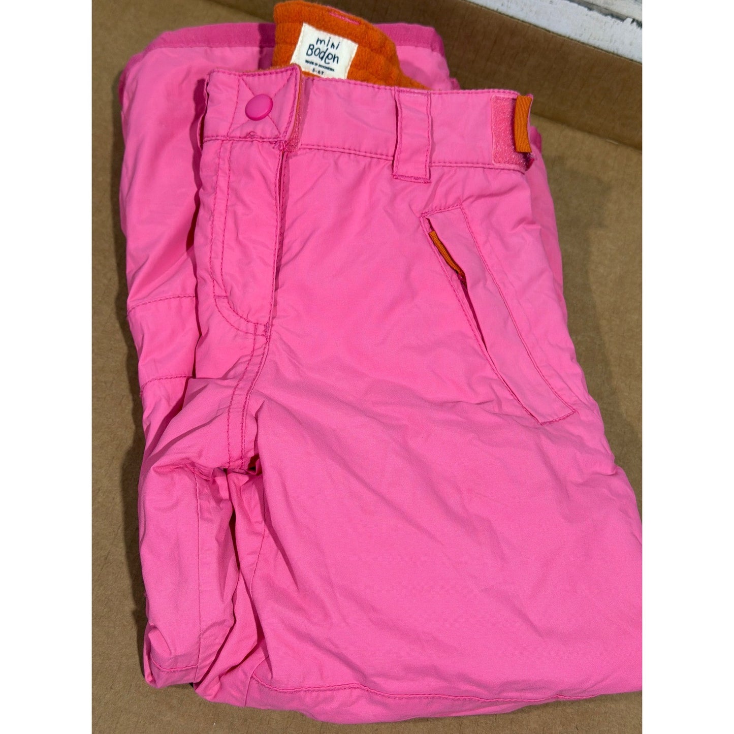 Mini Boden Snow Pants Girls 5-6Y Pink Insulated Winter Ski Gorpcore6