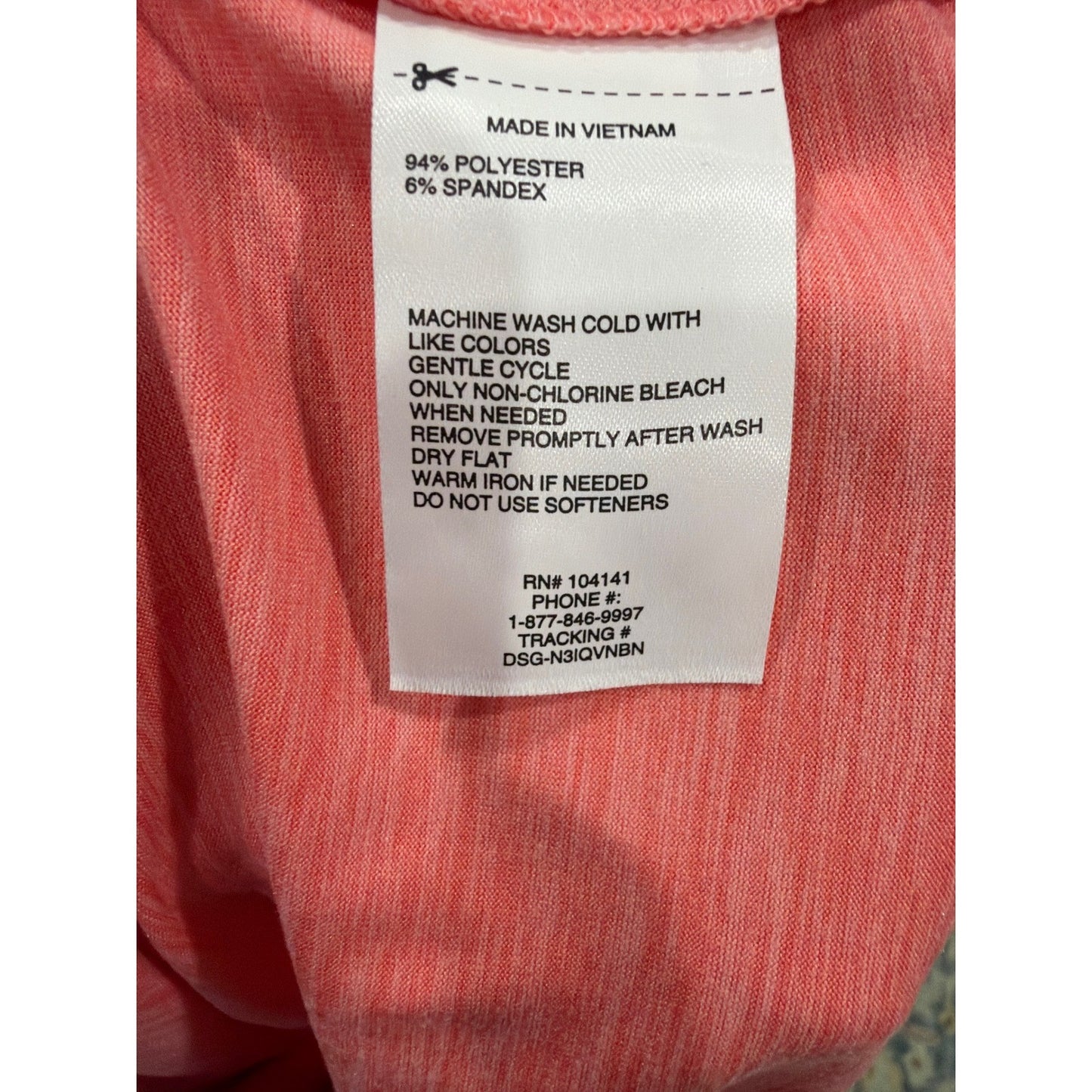DSG Active Muscle Tee Girls XL 16 Coral Boxy Performance Athleisure EUC3