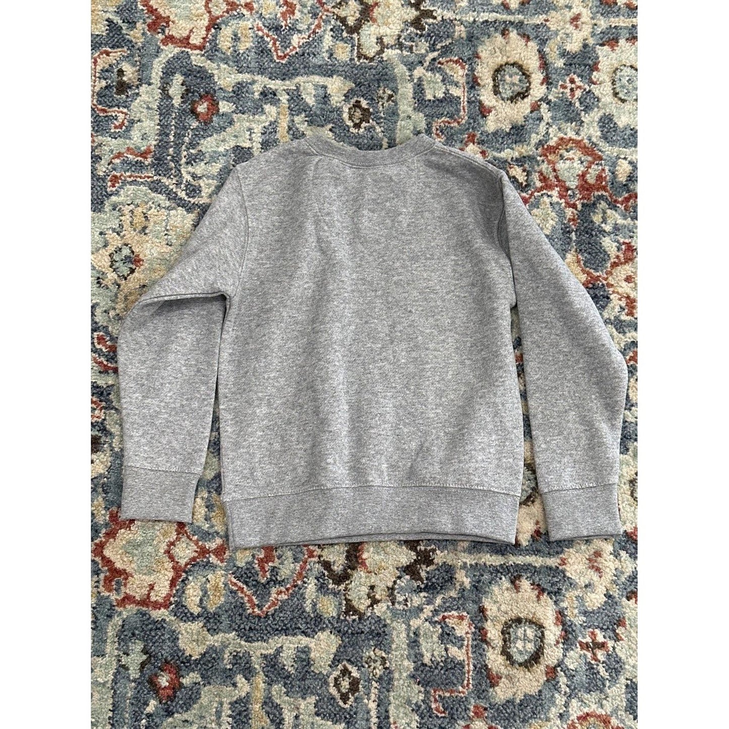 Rabbit Skins Sweatshirt Boys Girls 5/6 Grey Blank Fleece Crewneck EUC2