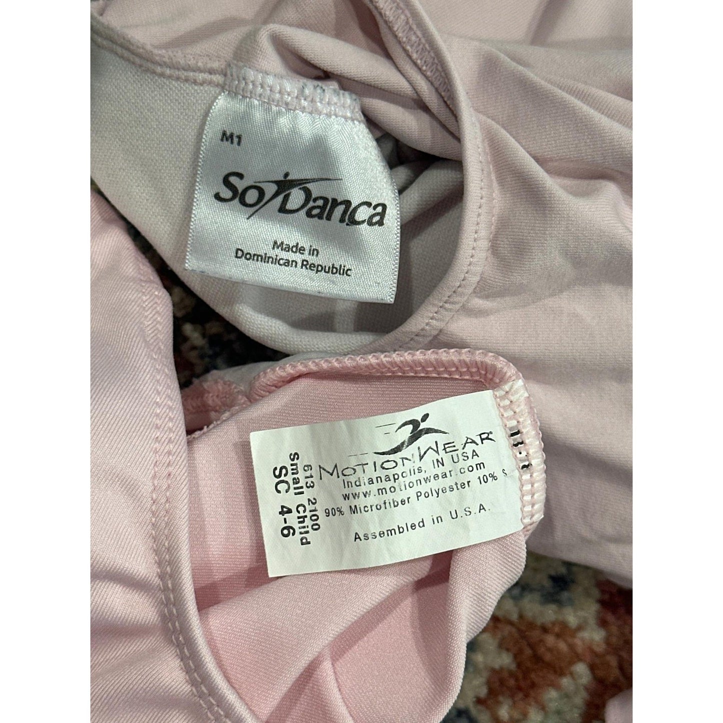 So Danca Motionwear Dance Leotard Bundle Girls 4-6 Pink Balletcore EUC2