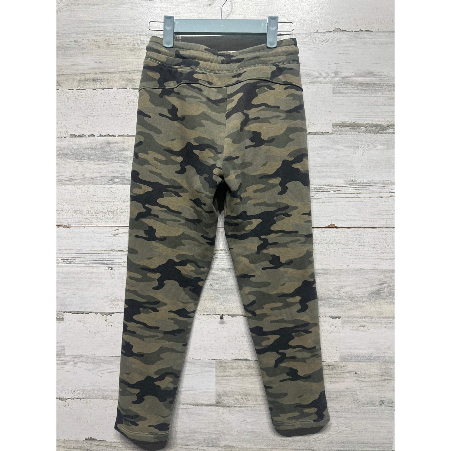 GapFit Joggers Boys 10 Green Camo Tech Fleece Zip Pockets EUC2