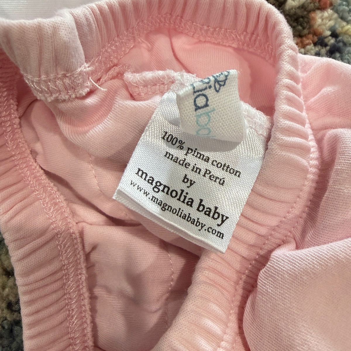 Magnolia Baby Smocked Set Fits Girls 3-6m White Pink Pima Cotton Heirloom EUC*10