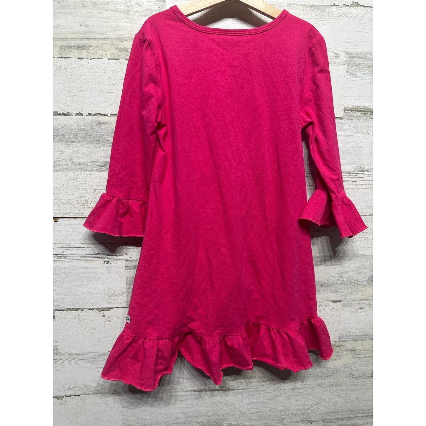 Little Fashionista Boutique Tunic Top Girls 12 Pink Heart Ruffle High Low EUC2