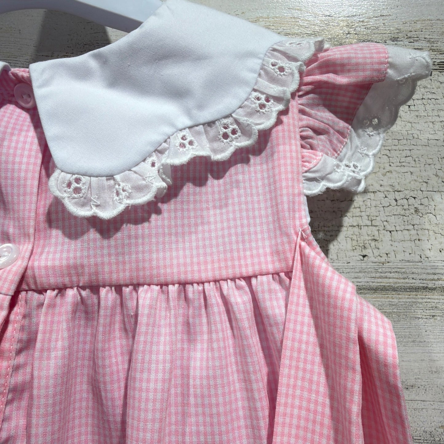 The Beaufort Bonnet Company Dress Girls 4T Pink Gingham Preppy *Flawed7