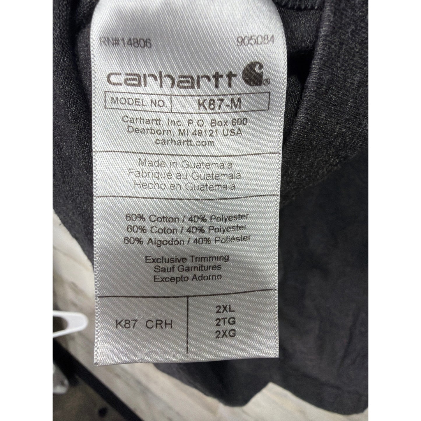 Carhartt Pocket T-Shirt Mens 2XL Charcoal Loose Fit Workwear Gorpcore *Flawed4