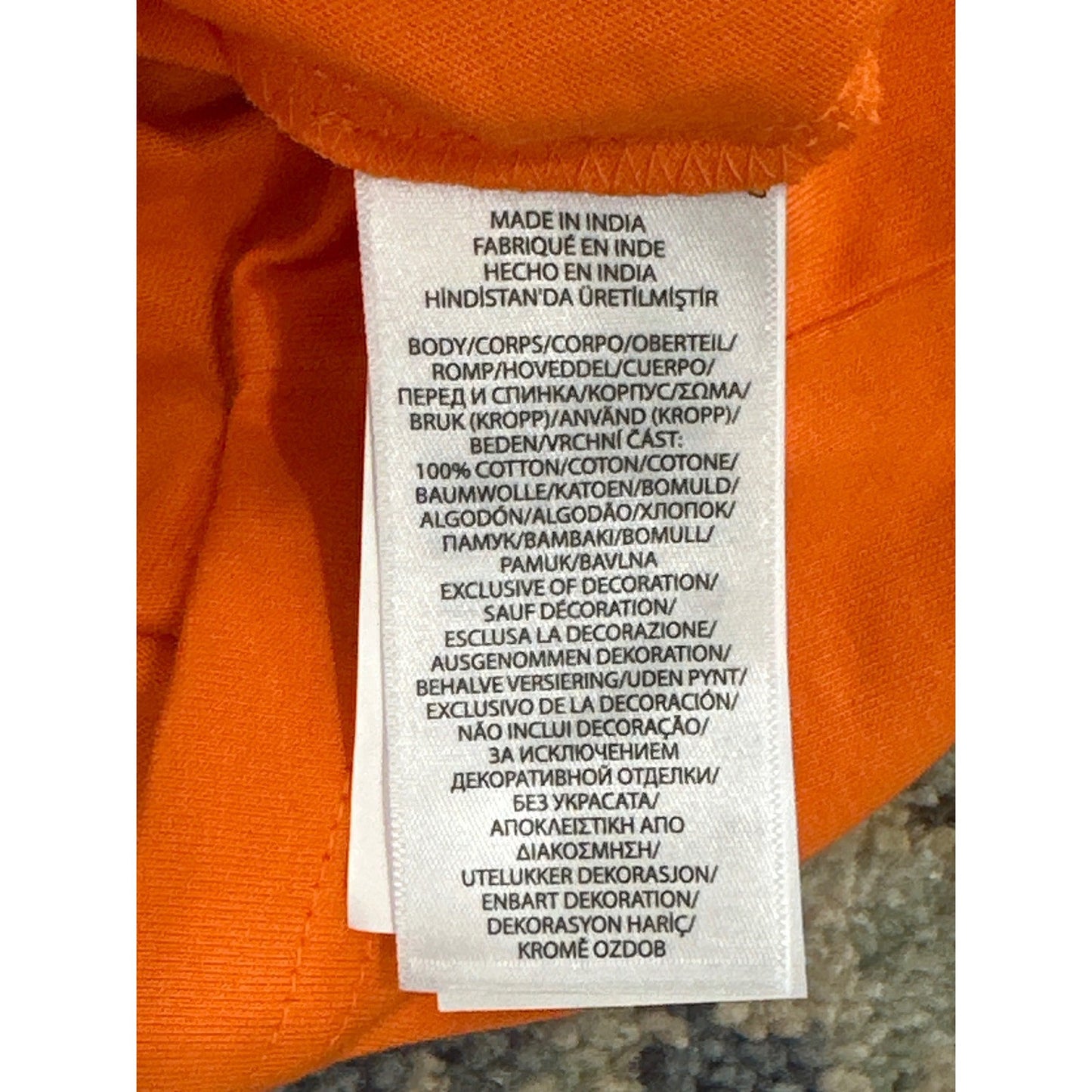 Polo Ralph Lauren Long Sleeve Tee Boys 5 Orange Green Pony Logo EUC4