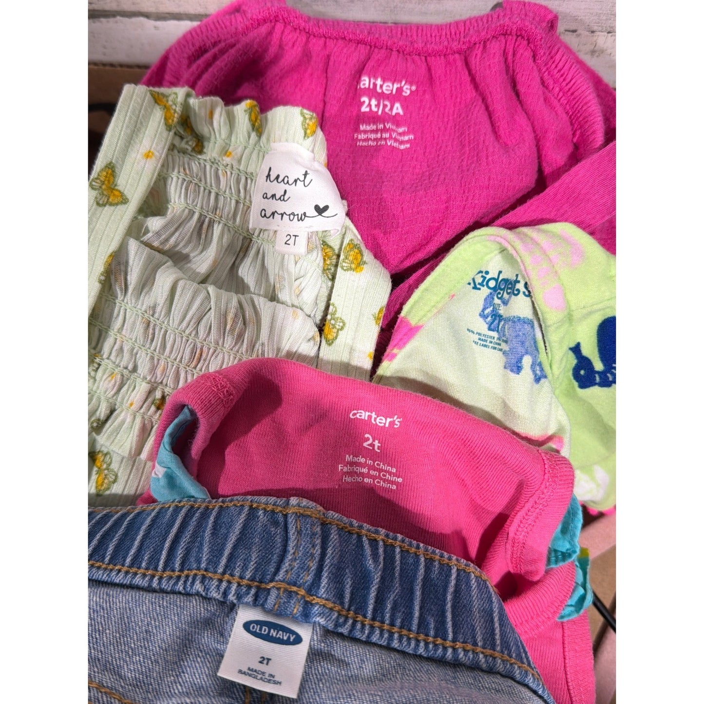 Carter's Old Navy Girls 2T Lot Summer Romper Tank Shorts Bundle6
