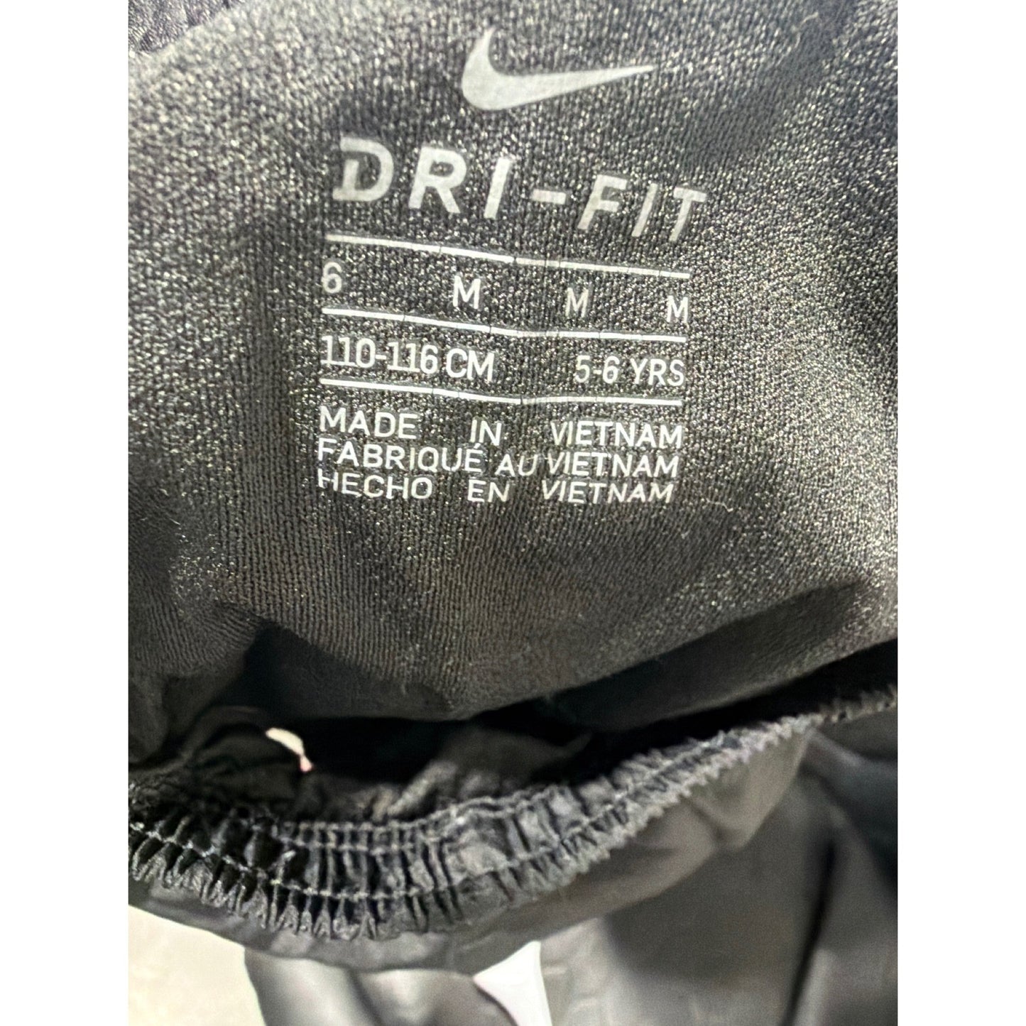 Nike Dri-FIT Shorts Girls Size 6 Black Pink Mesh Athletic Sporty *Flawed4