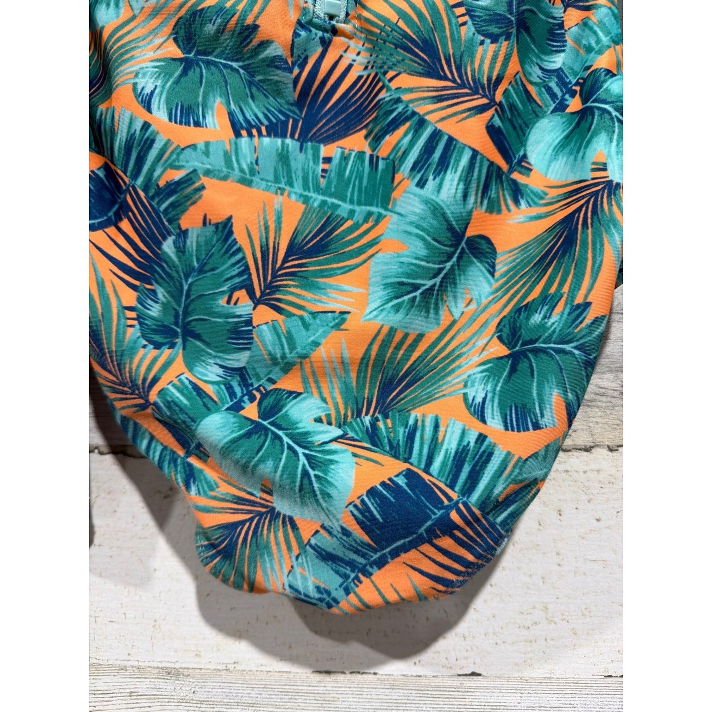 Art Class Gap Rash Guard Girls Medium 7/8 Swim Floral Tropical EUC5