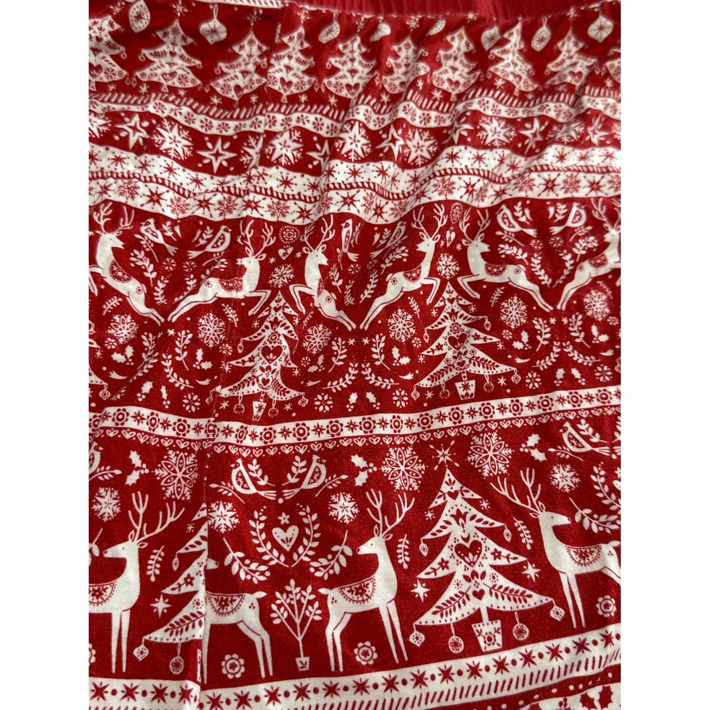 Little Sleepies Pajama Pants Men's Medium Red White Fair Isle Reindeer Holiday4
