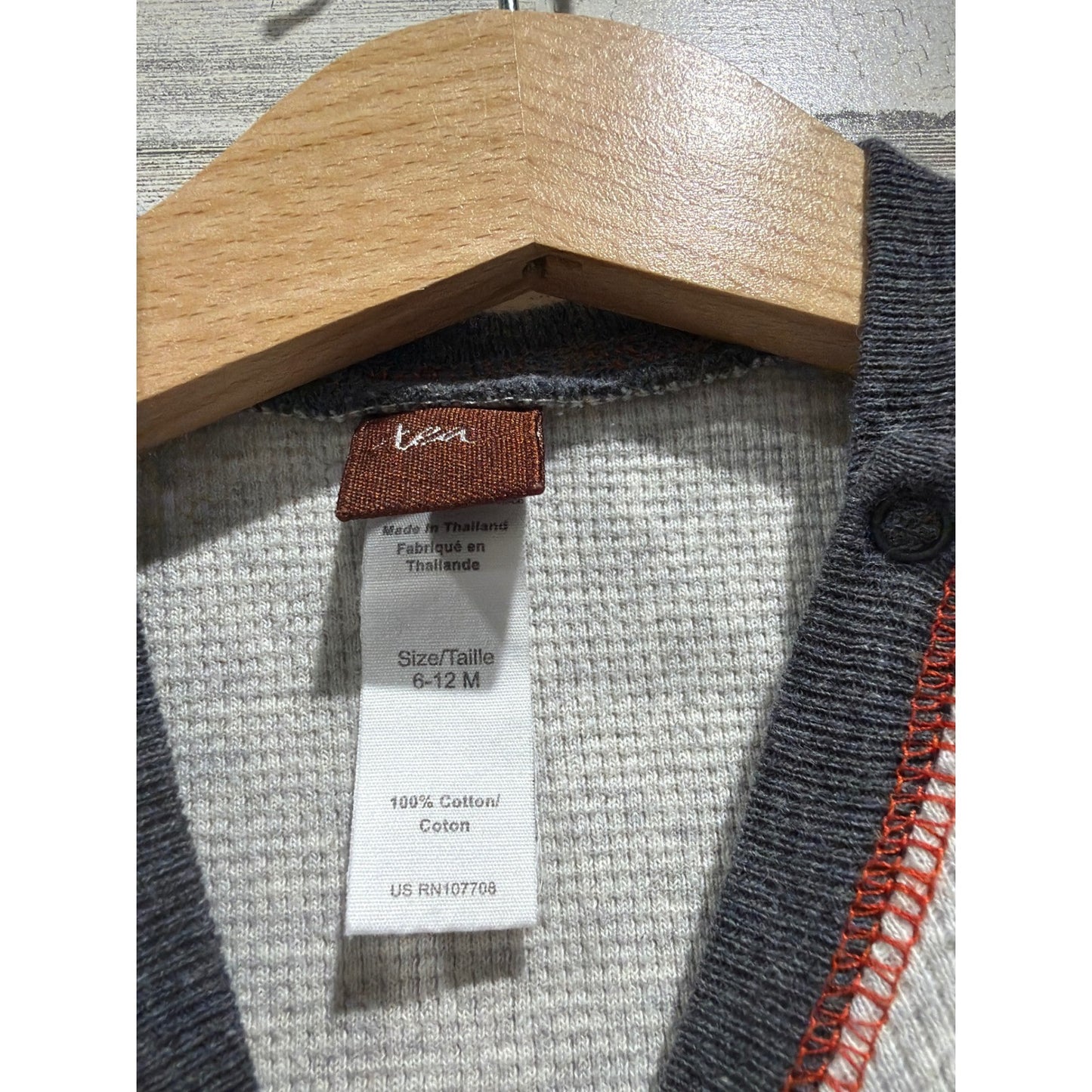 Hanna Andersson Tea Collection Sleeper Romper Boys 6-12M Blue Gray Planet8
