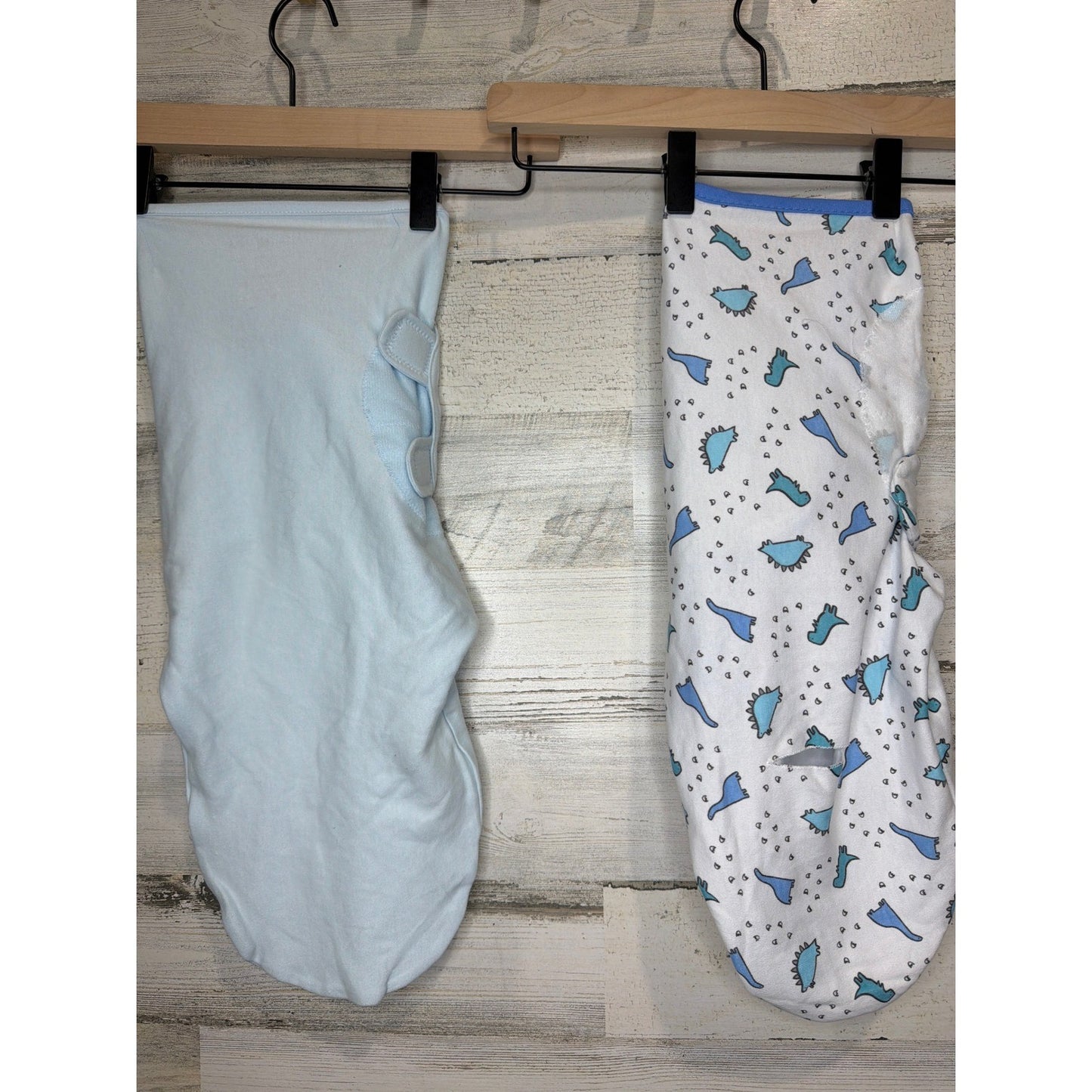 SwaddleMe Amelia Phoebe Swaddle Bundle Boys S/M Blue Dino Print Cotton EUC10