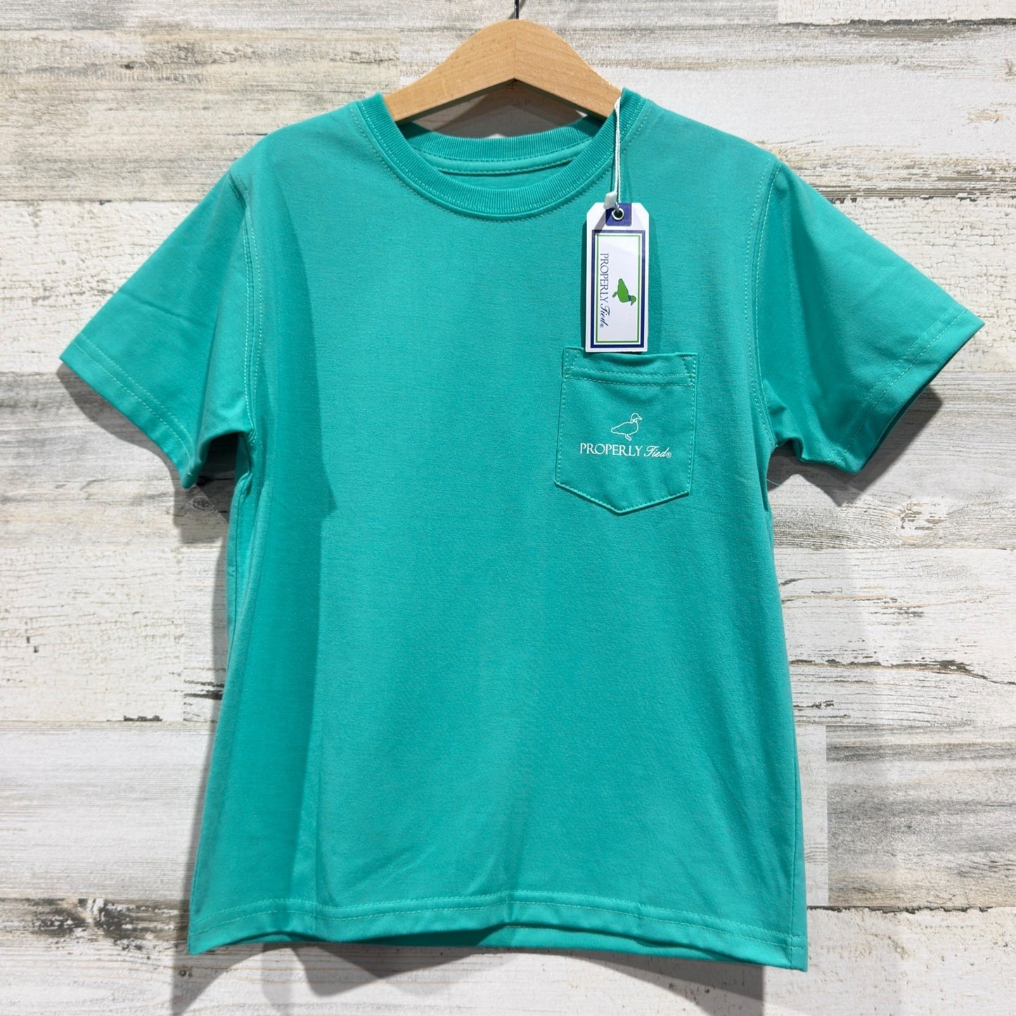 Properly Tied T-Shirt Boys 6 Green Diving Mallard Pima Cotton Preppy NWT4