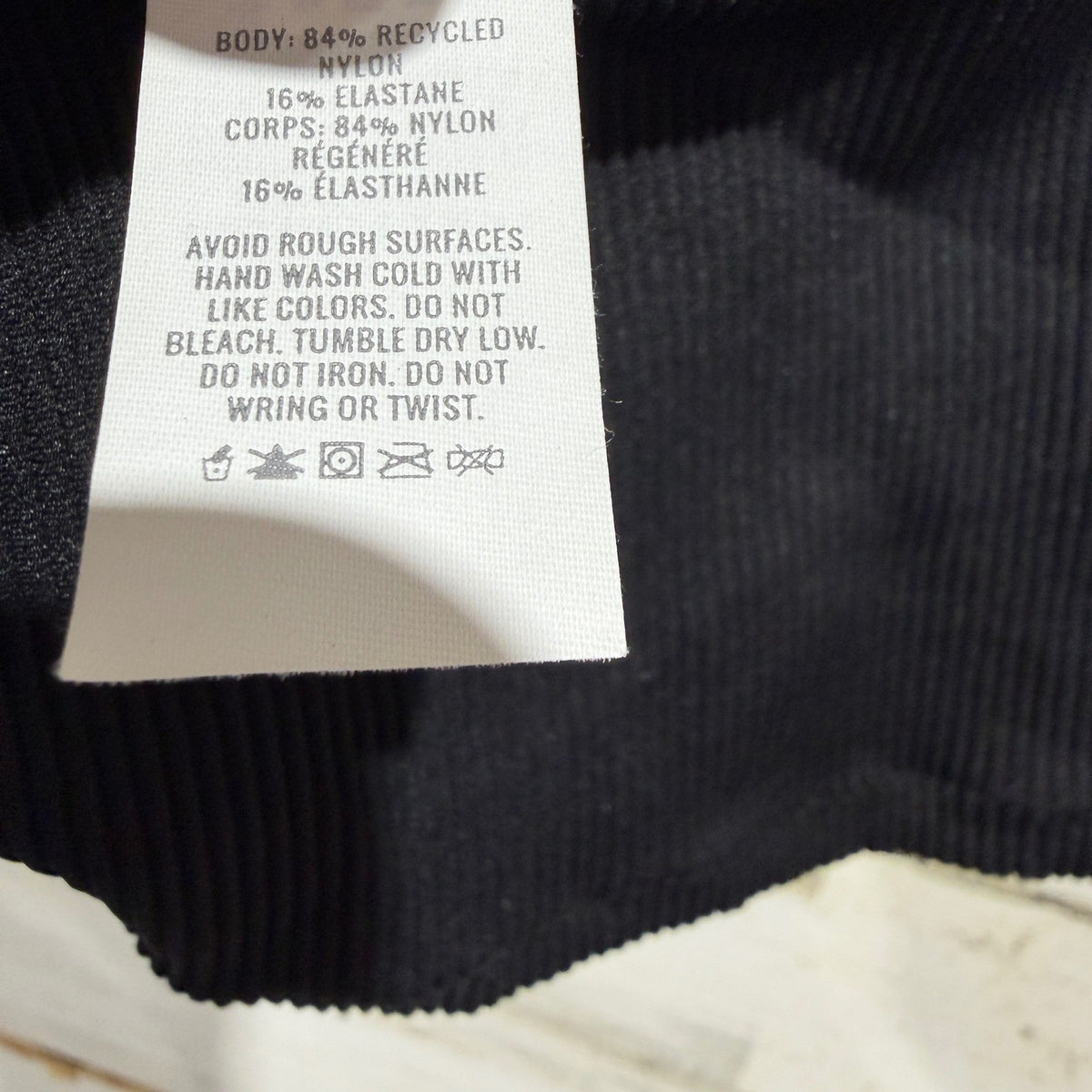 Aerie Scoop Neck Crop Top Women Medium Black Ribbed Real Good Athleisure EUC5