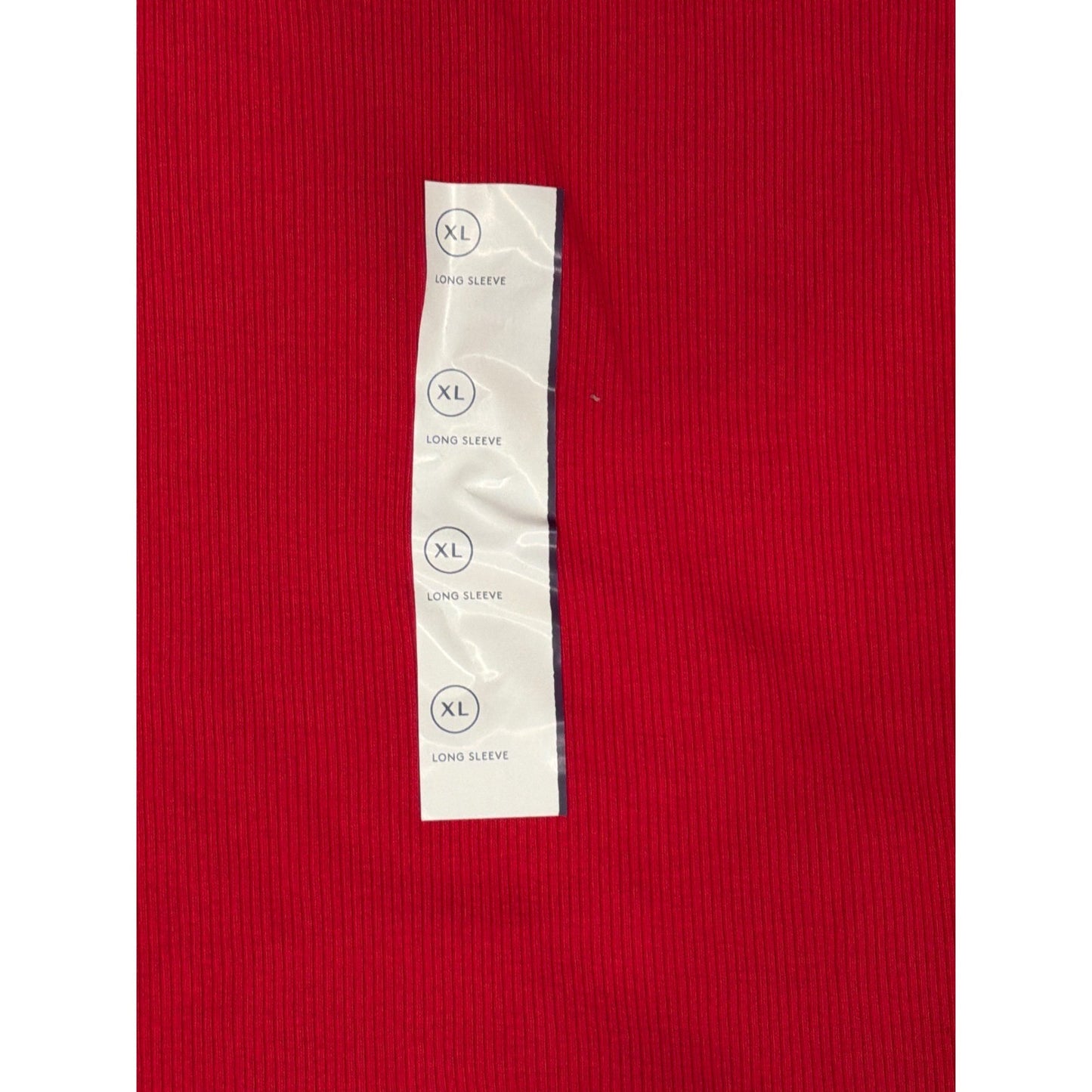 Universal Thread Ribbed Long Sleeve Shirt Women XL Red Scoop Neck Basics NWT2